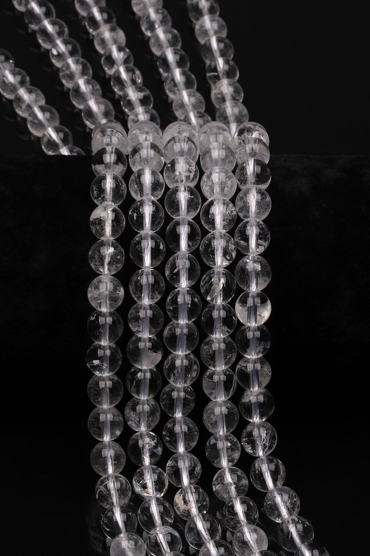 Kristal Kuvars Doğal Taş Dizi 8 mm Küre Kesim - DZ-0929