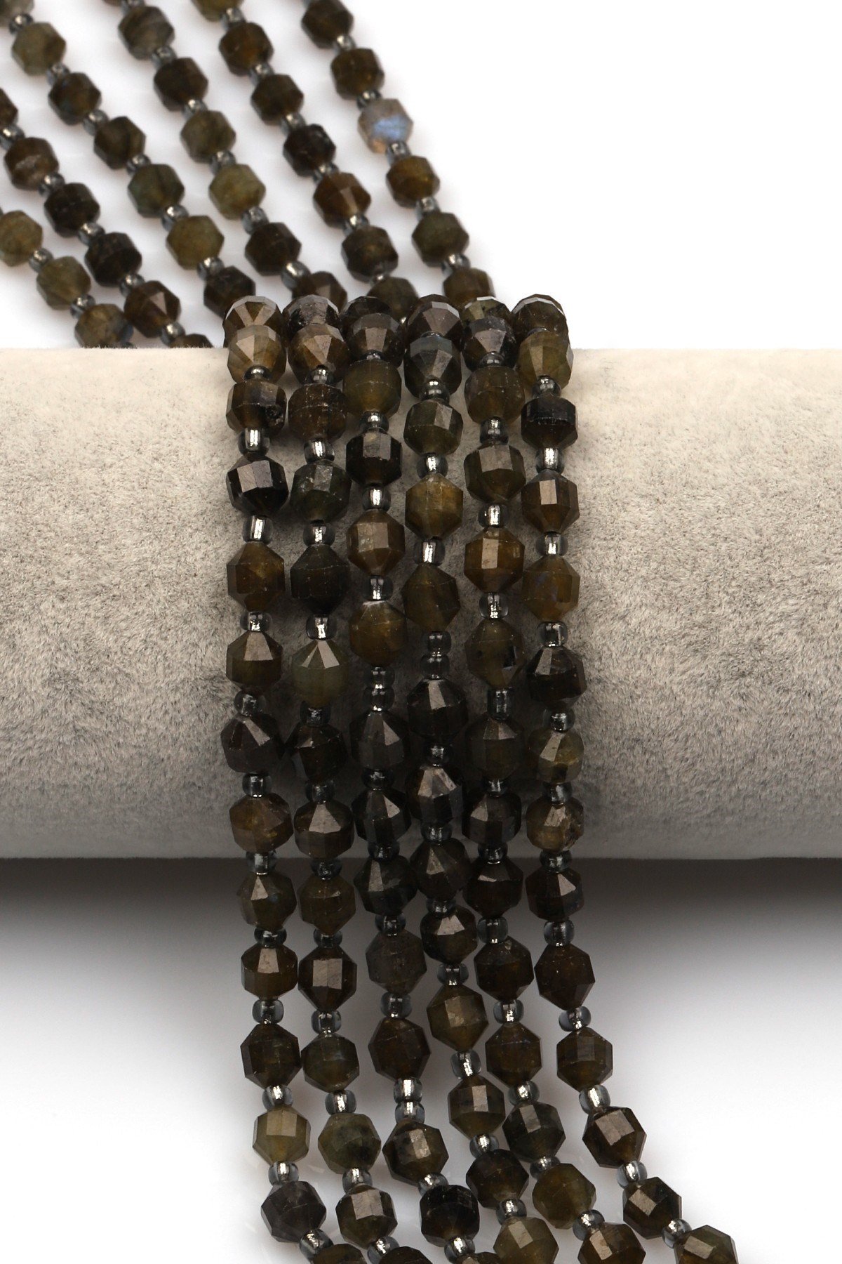 Labradorit Doğal Taş Dizi 5 x 6 mm Hexagonel Kesim - DZ-1187