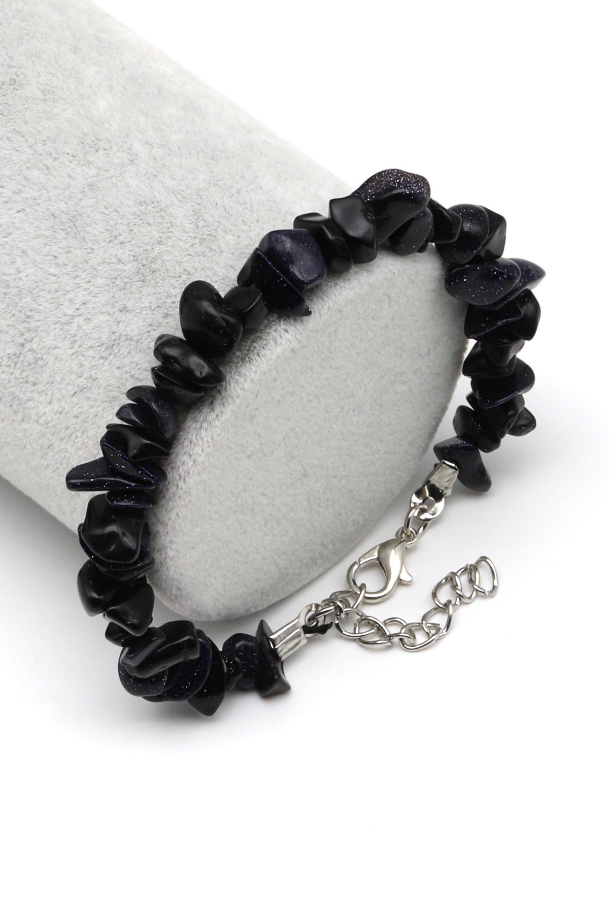 Lacivert Yıldız Taşı Çelik Klipsli Kırıktaş Bileklik - BLK-2233