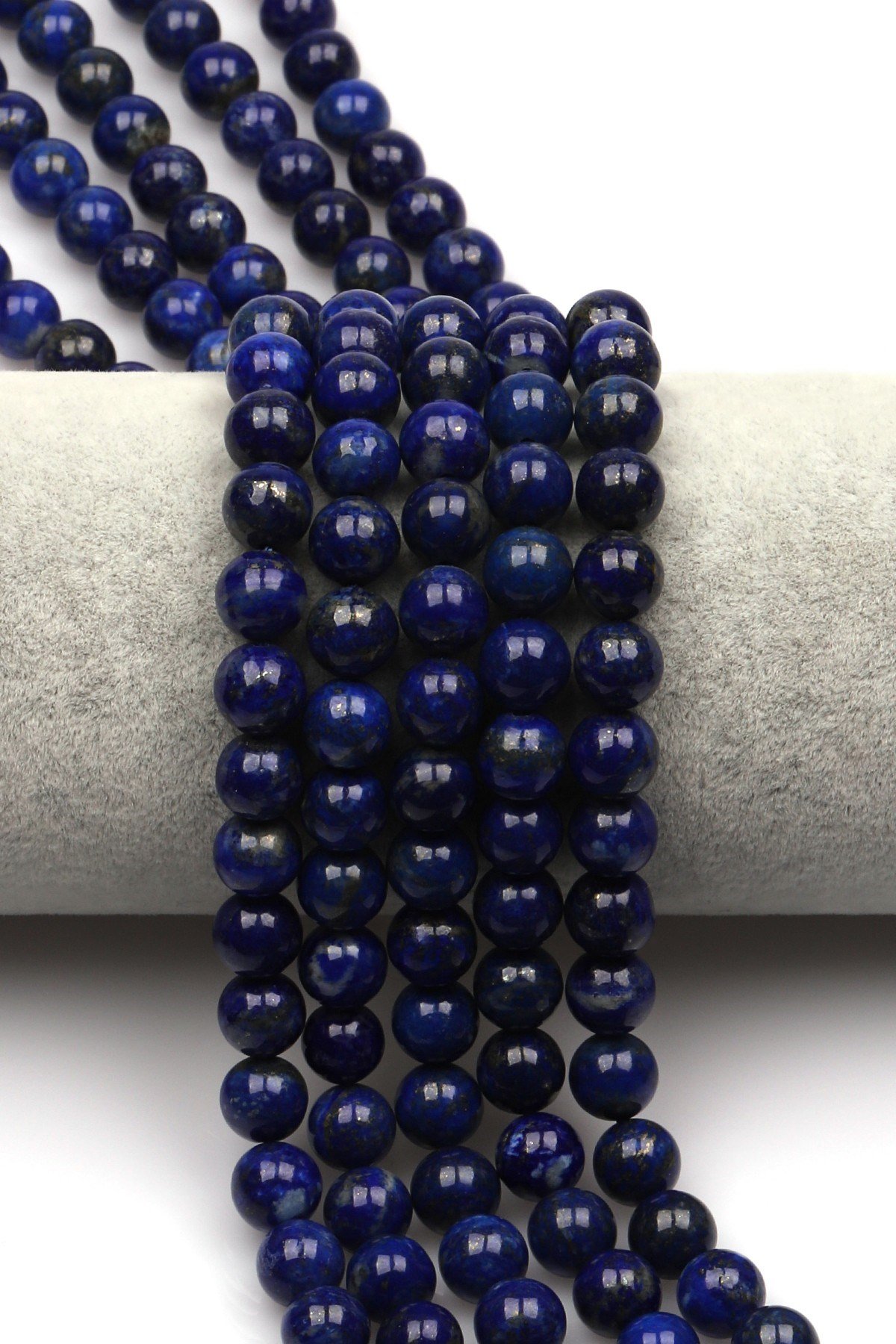 Lapis Lazuli (A Kalite) Doğal Taş Dizi 8 mm Küre Kesim - DZ-0821