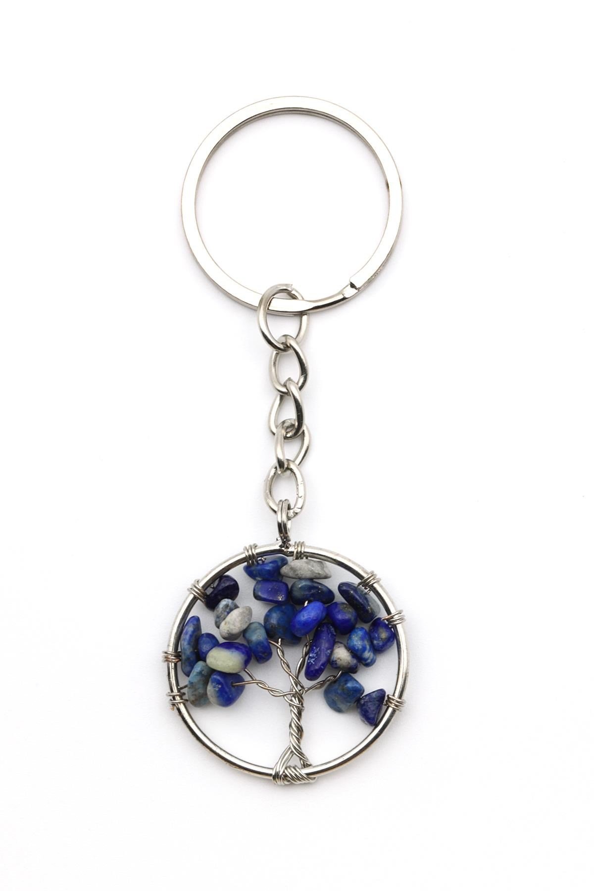 Lapis Lazuli Doğal Taş Anahtarlık