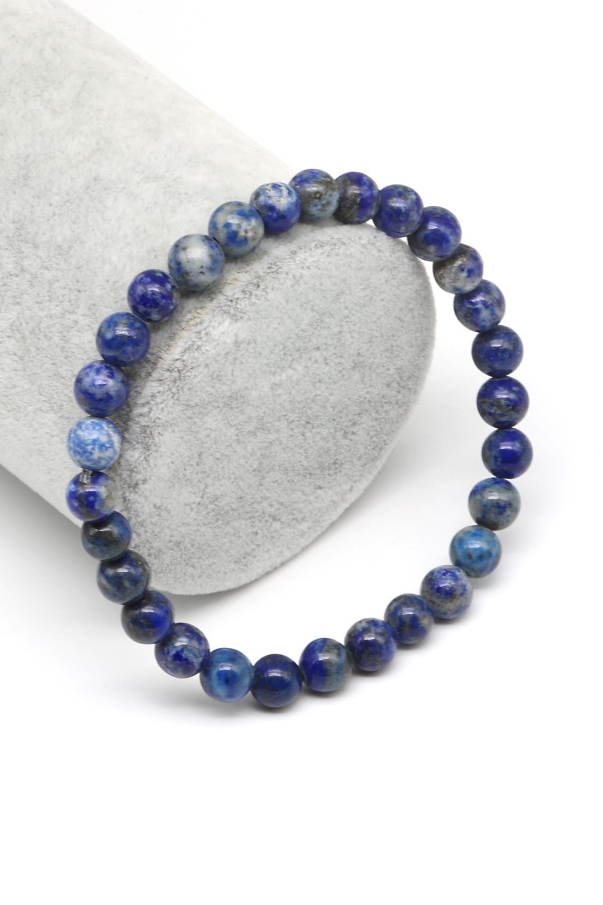 Lapis Lazuli Doğal Taş Bileklik 6 mm Küre Kesim