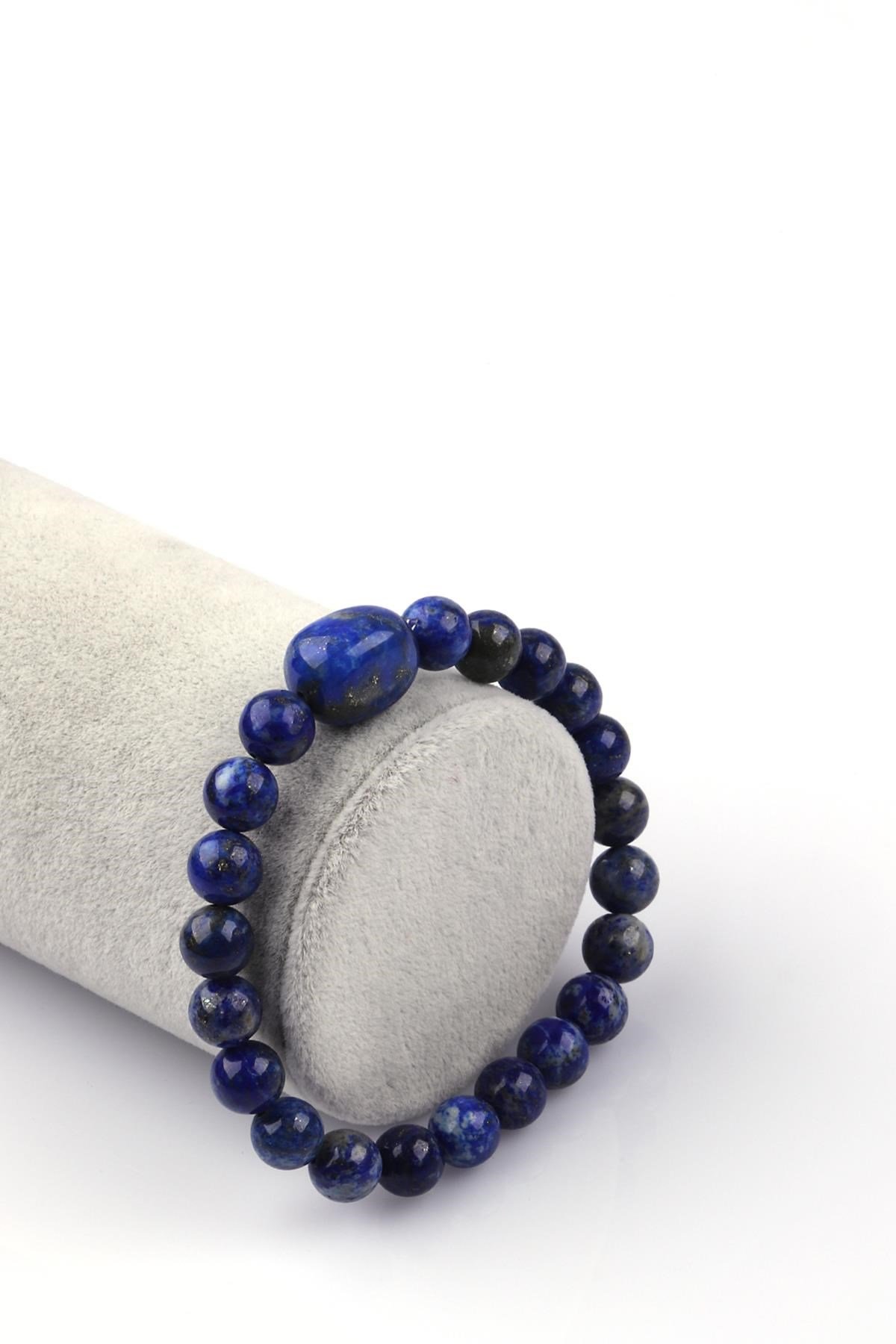 Lapis Lazuli Doğal Taş Bileklik 8mm Küre Kesim
