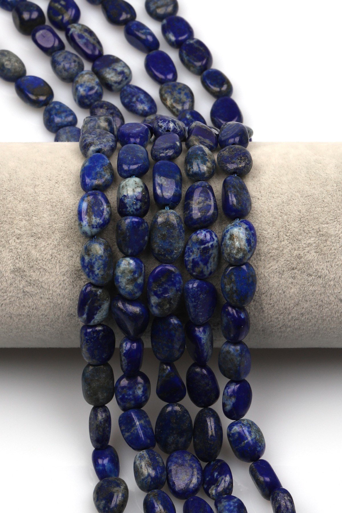 Lapis Lazuli Doğal Taş Dizi 10 x 13 mm Mercimek Kesim - DZ-1229