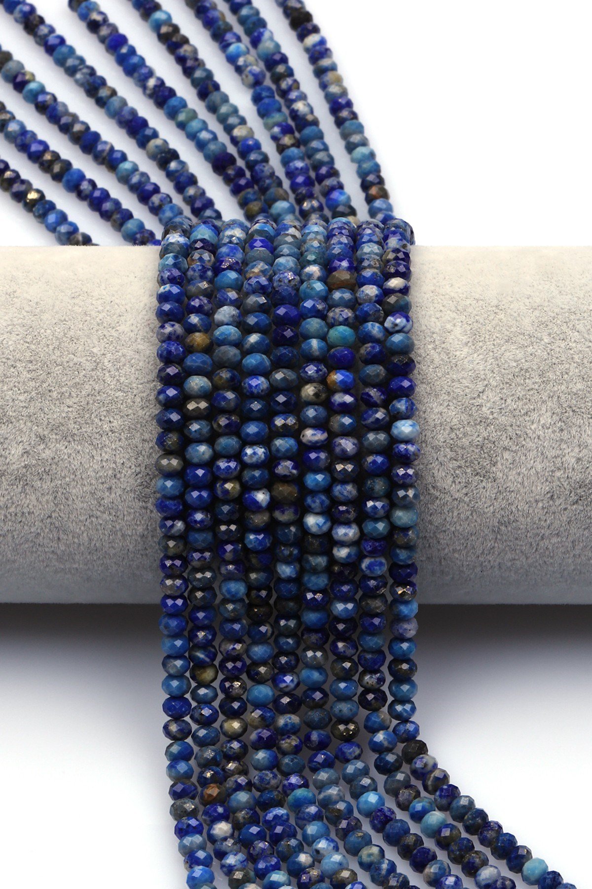 Lapis Lazuli Doğal Taş Dizi 2 x 4 mm Rondel Kesim - DZ-1506