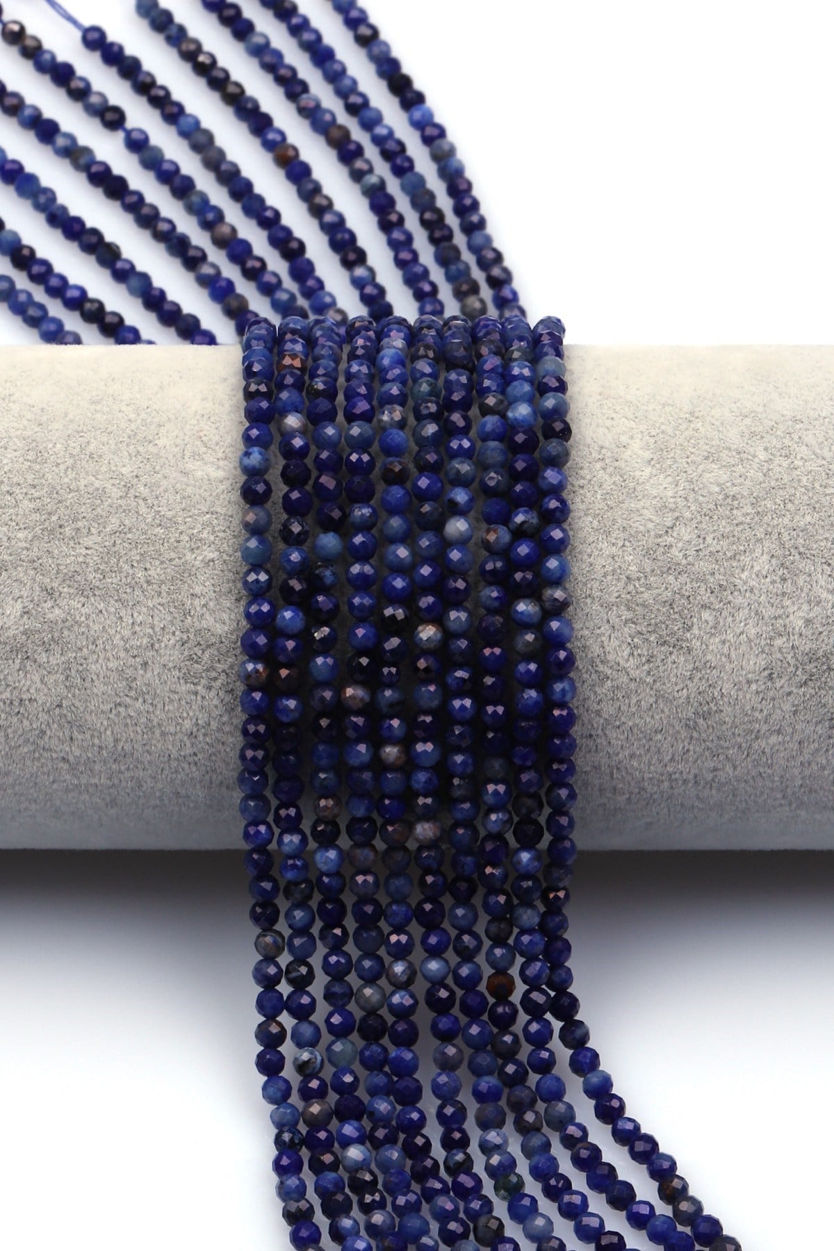 Lapis Lazuli Doğal Taş Dizi 3 mm Fasetli Küre Kesim - DZ-1558