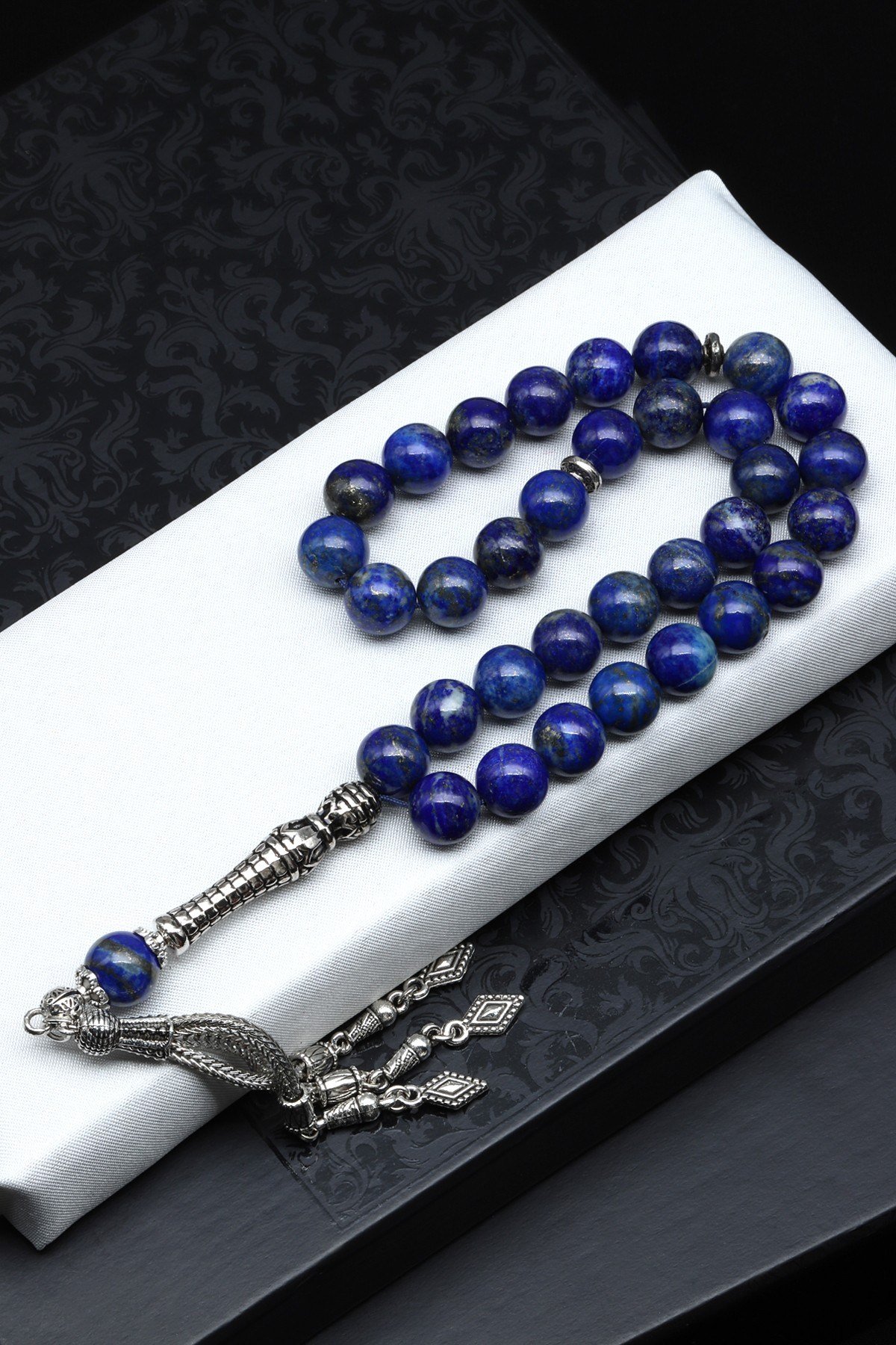 Lapis Lazuli Doğal Taş Tesbih 10 mm Küre Kesim TSB-0645