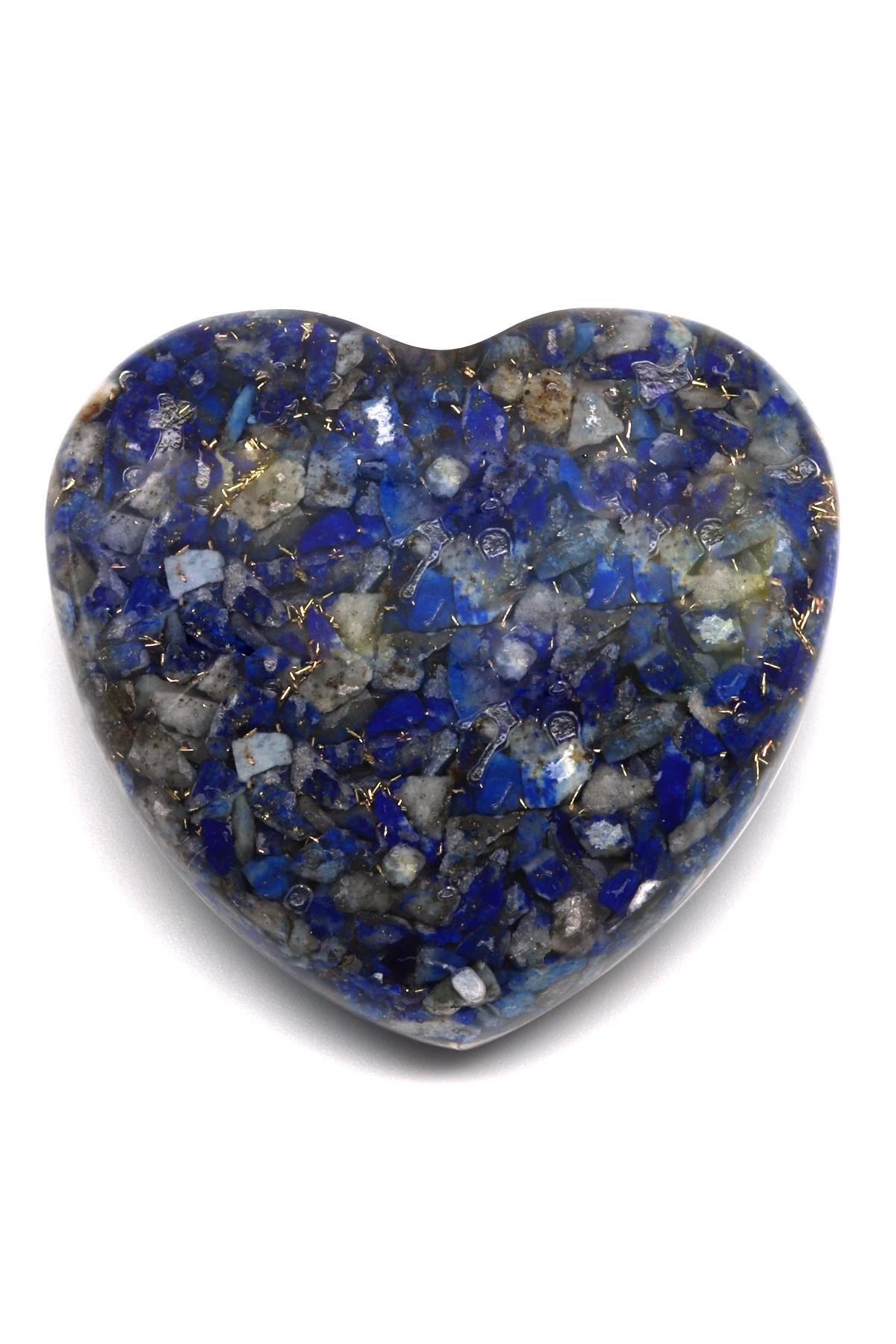 Lapis Lazuli Taşından Orgonit Kalp