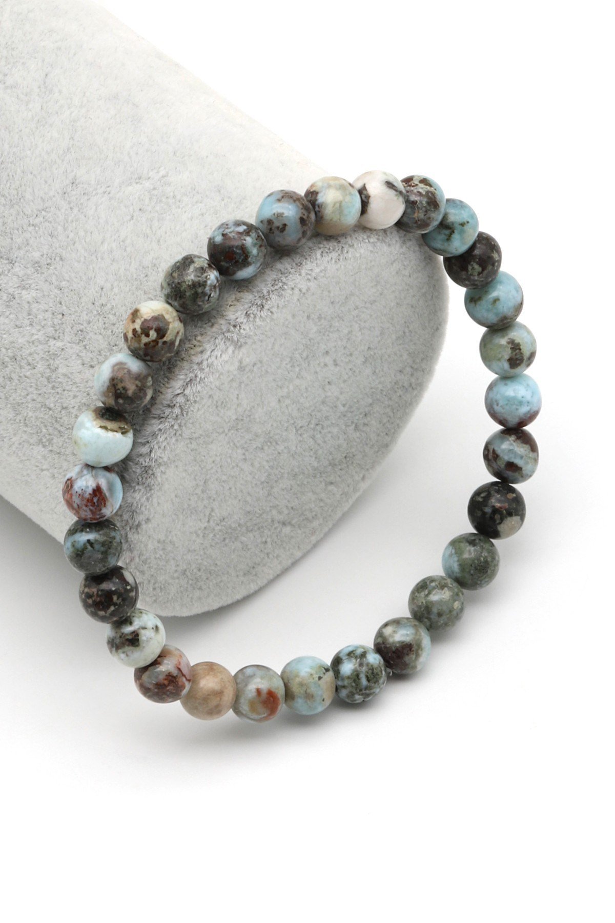 Larimar Doğal Taş Bileklik 6 mm Küre Kesim - BLK-2187