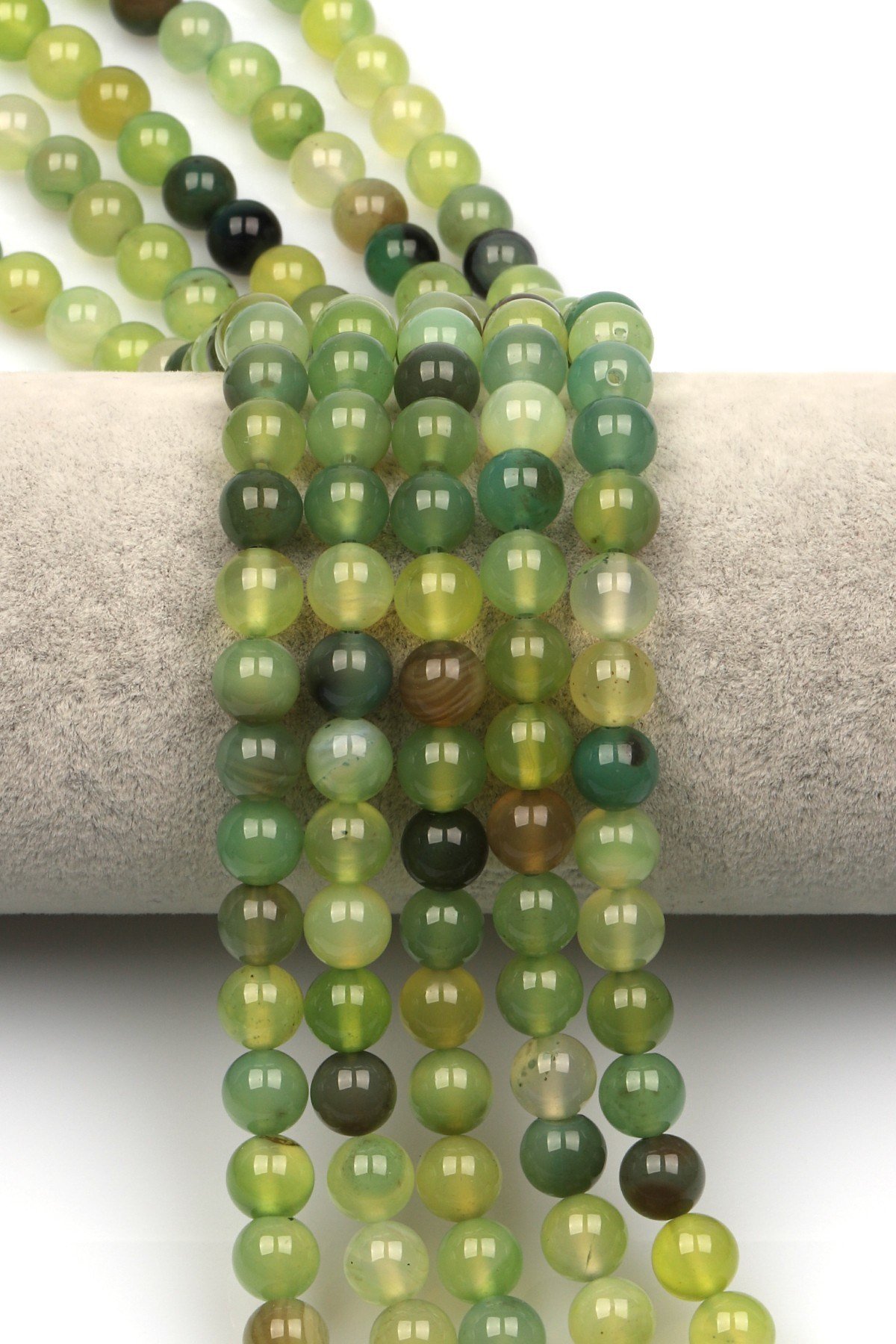 Madagaskar Akik Doğal Taş Dizi 8 mm Küre Kesim - DZ-1008