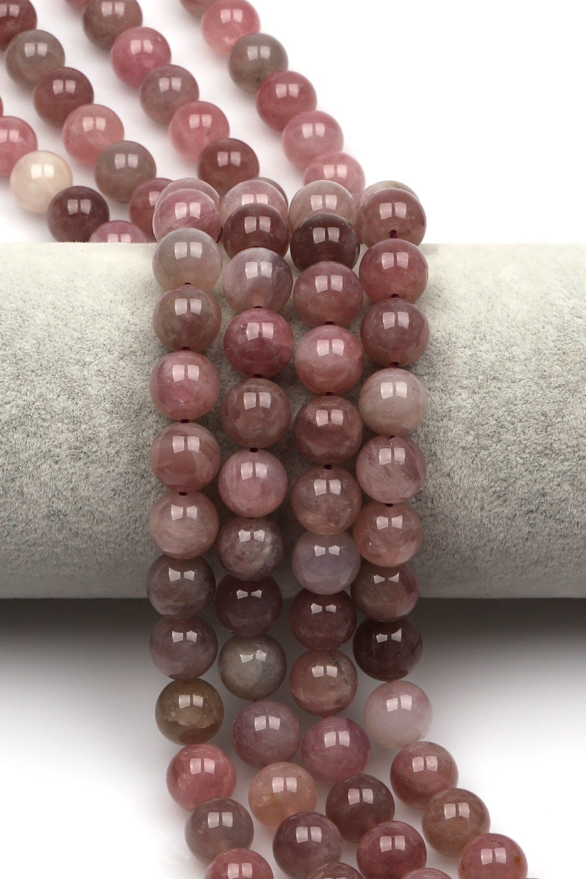 Madagaskar Pembe Kuvars Doğal Taş Dizi 10 mm Küre Kesim - DZ-0855
