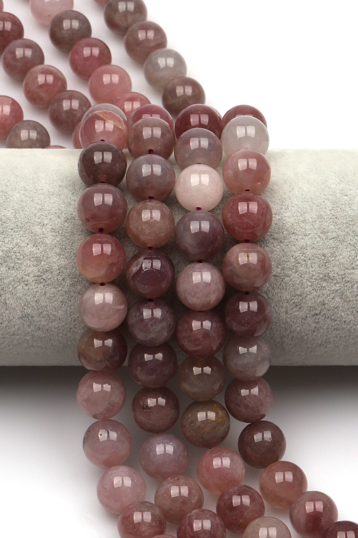 Madagaskar Pembe Kuvars Doğal Taş Dizi 12 mm Küre Kesim - DZ-0853