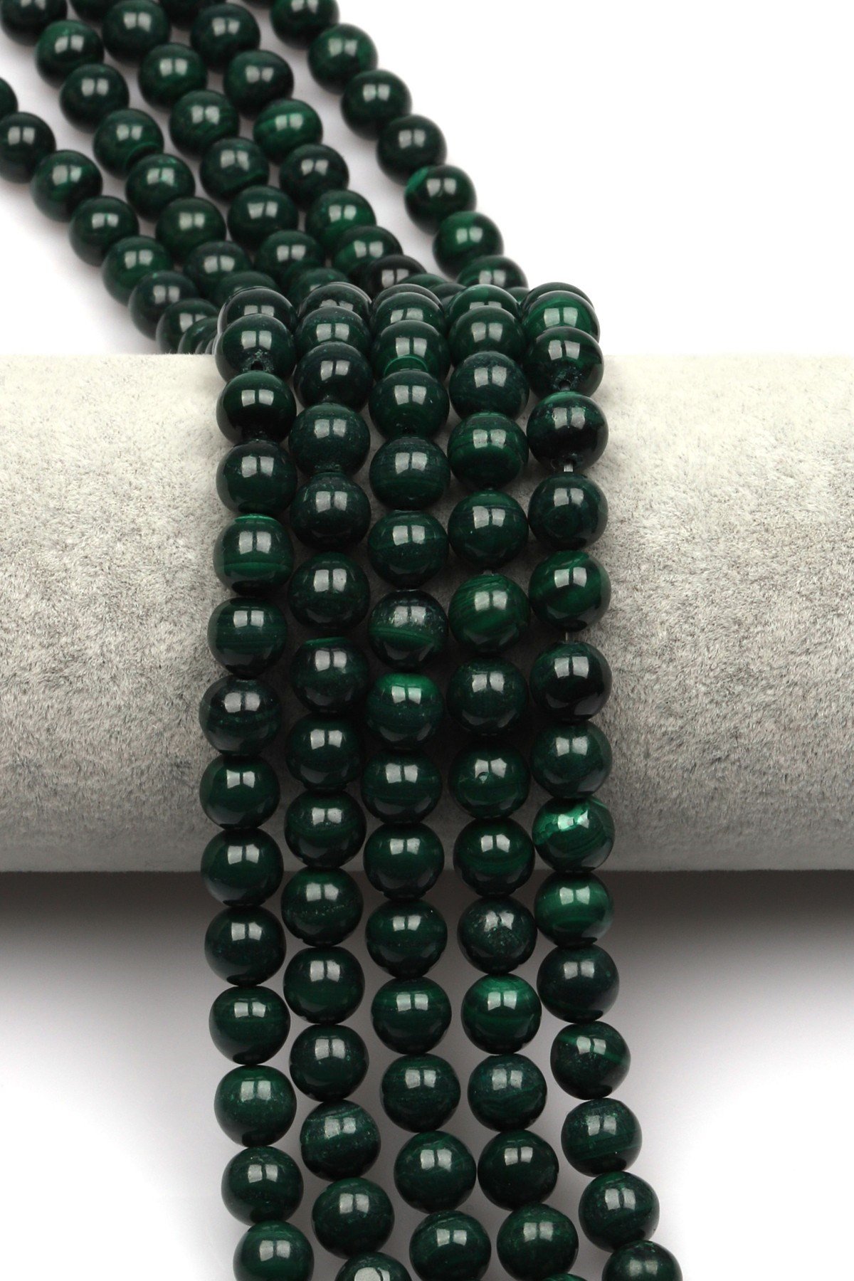 Malakit Doğal Taş Dizi 8 mm Küre Kesim - DZ-0815