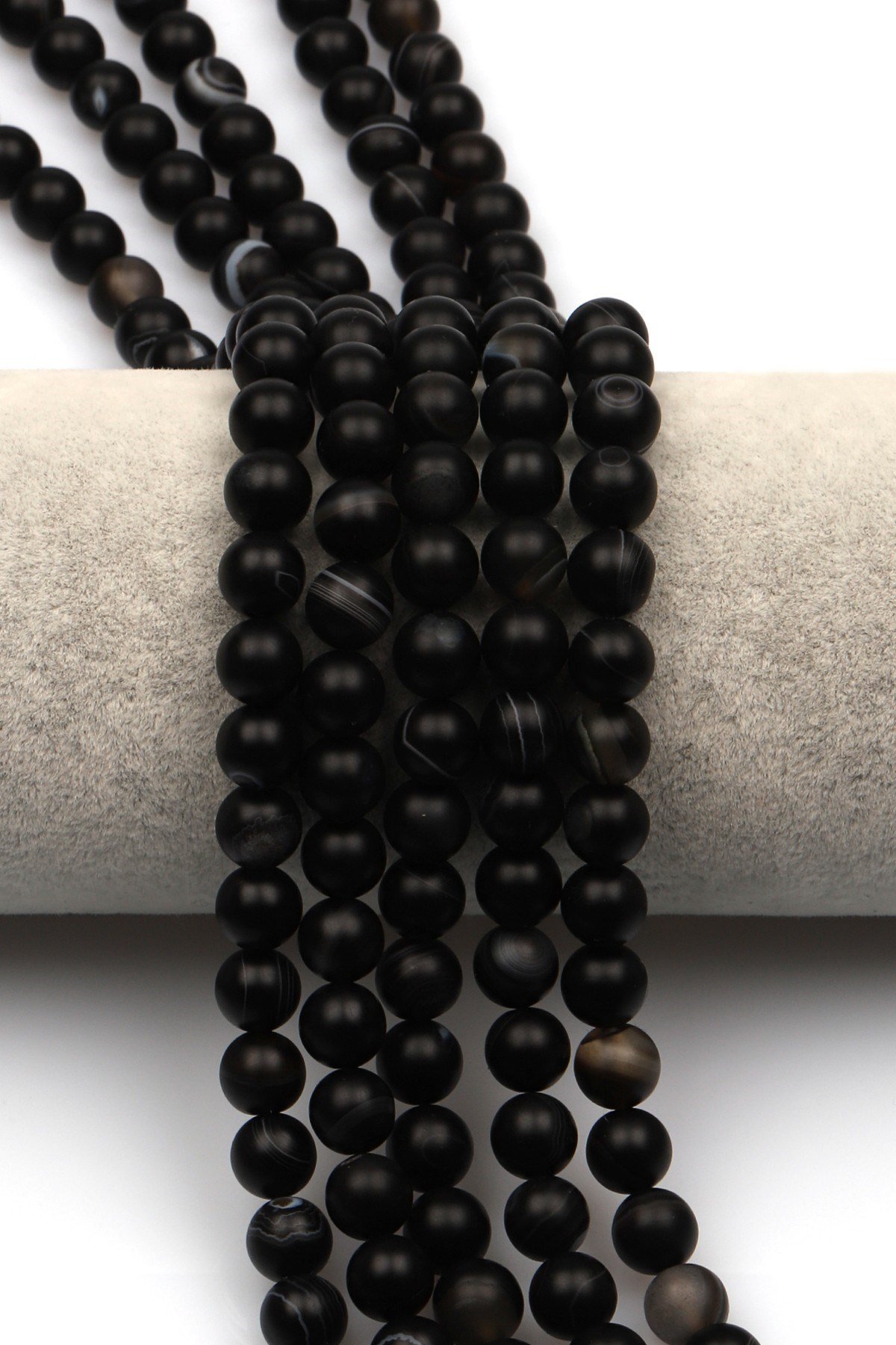 Mat Akik Doğal Taş Dizi 8 mm Küre Kesim - DZ-0939