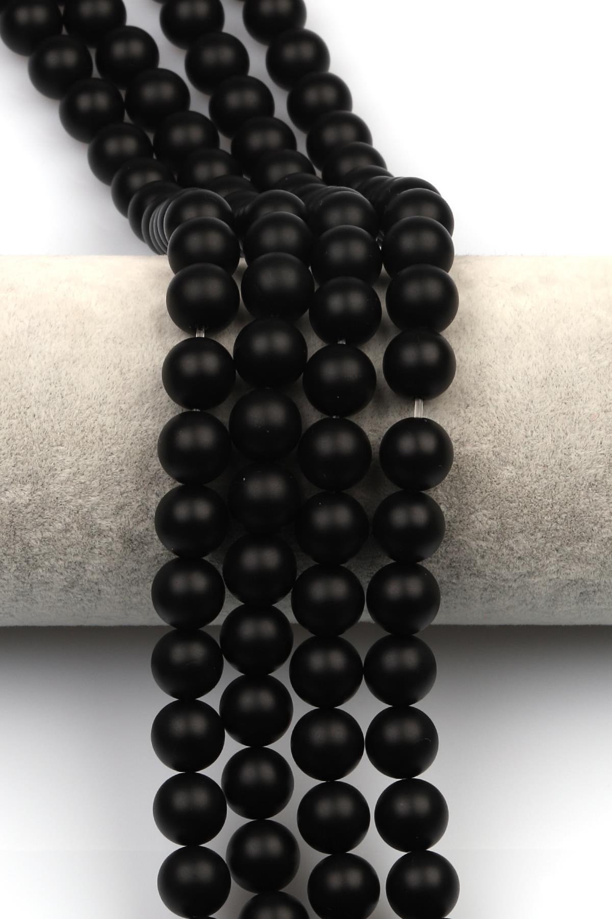 Mat Oniks Doğal Taş Dizi 10 mm Küre Kesim