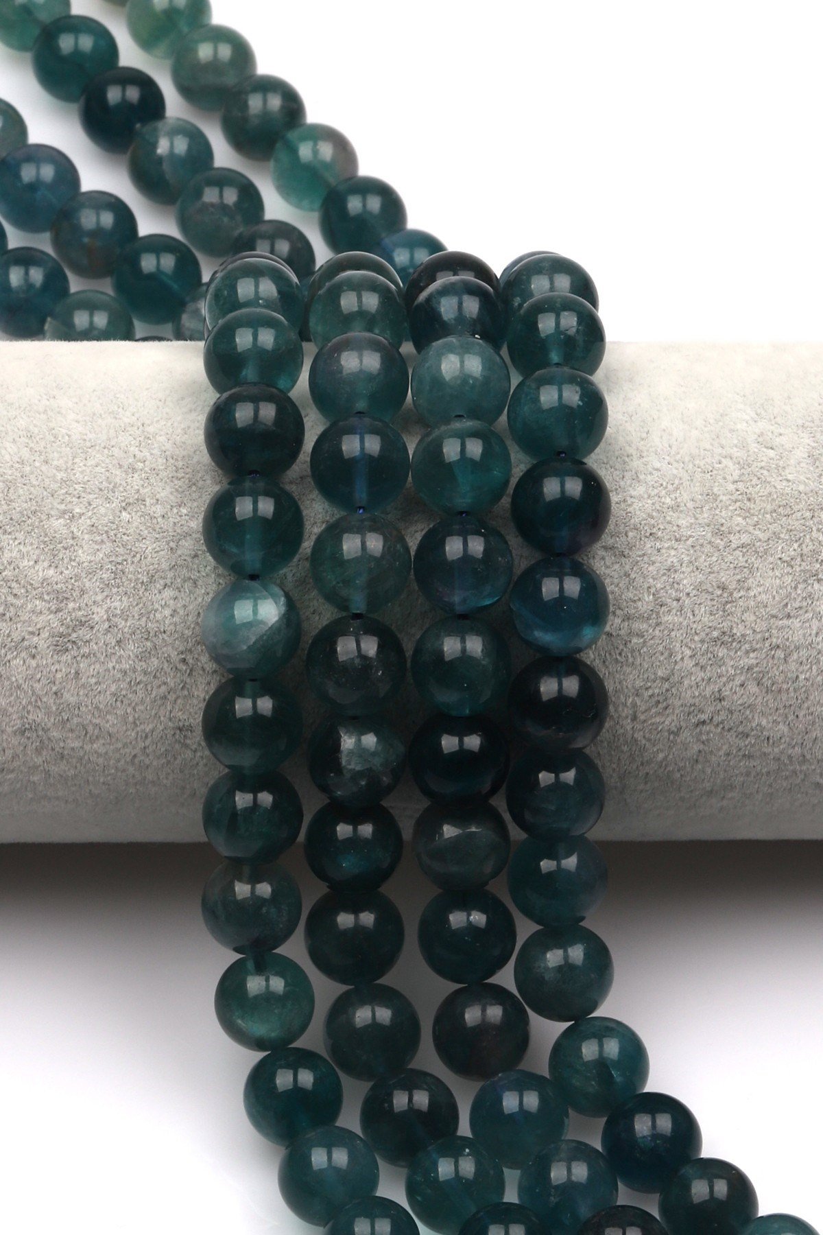 Mavi Florit Doğal Taş Dizi 10 mm Küre Kesim - DZ-0798
