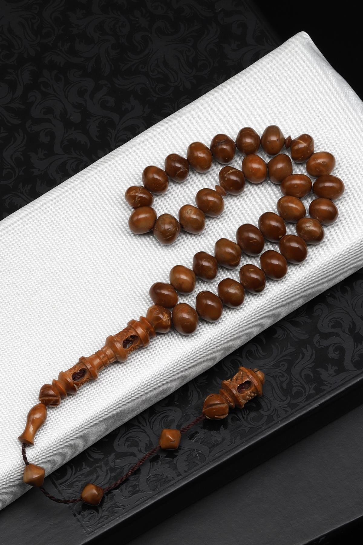 Minare İmameli Kuka Ağacı Tesbih 8 x 10 mm İstanbul Kesim