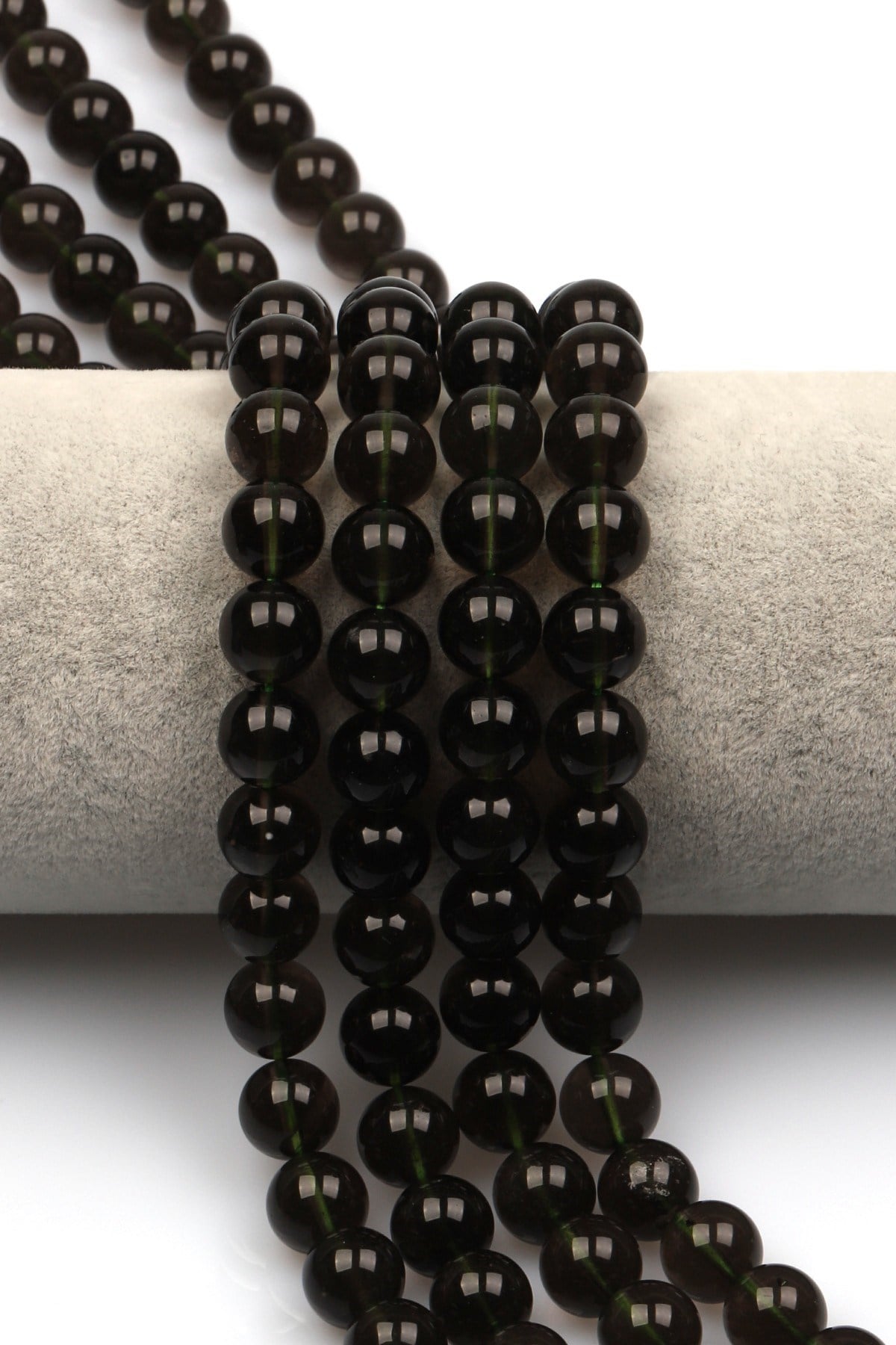 Moldavit Doğal Taş Dizi 10 mm Küre Kesim - DZ-1031
