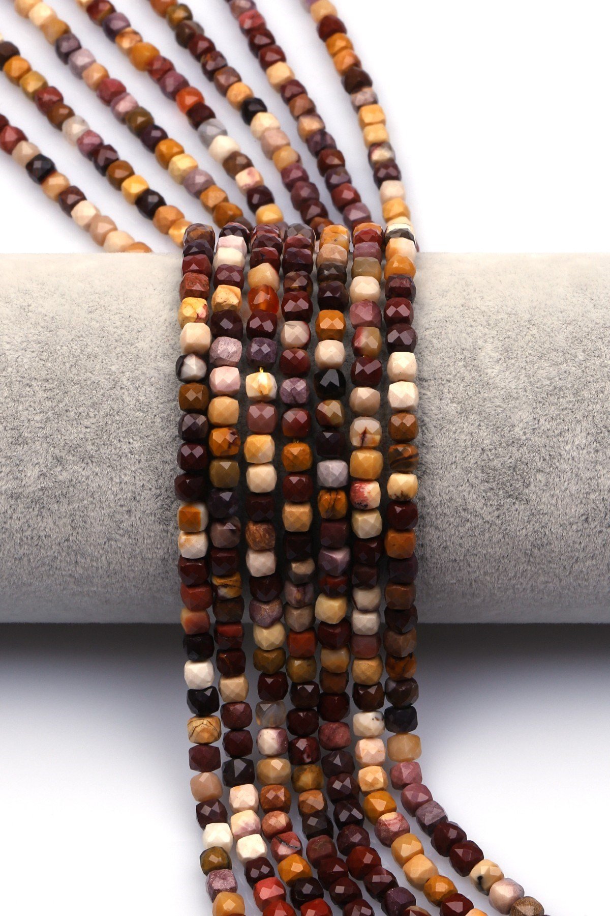 Mookaite Jasper Doğal Taş Dizi 4 mm Küp Kesim - DZ-1489