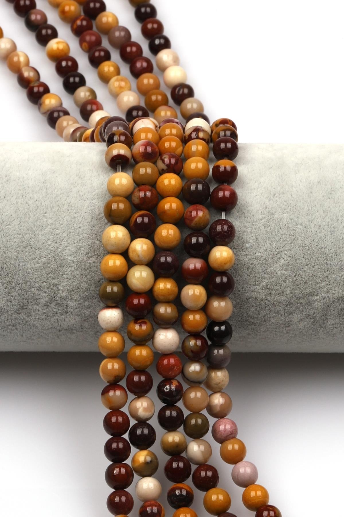 Mookaite Jasper Doğal Taş Dizi 6 mm Küre Kesim