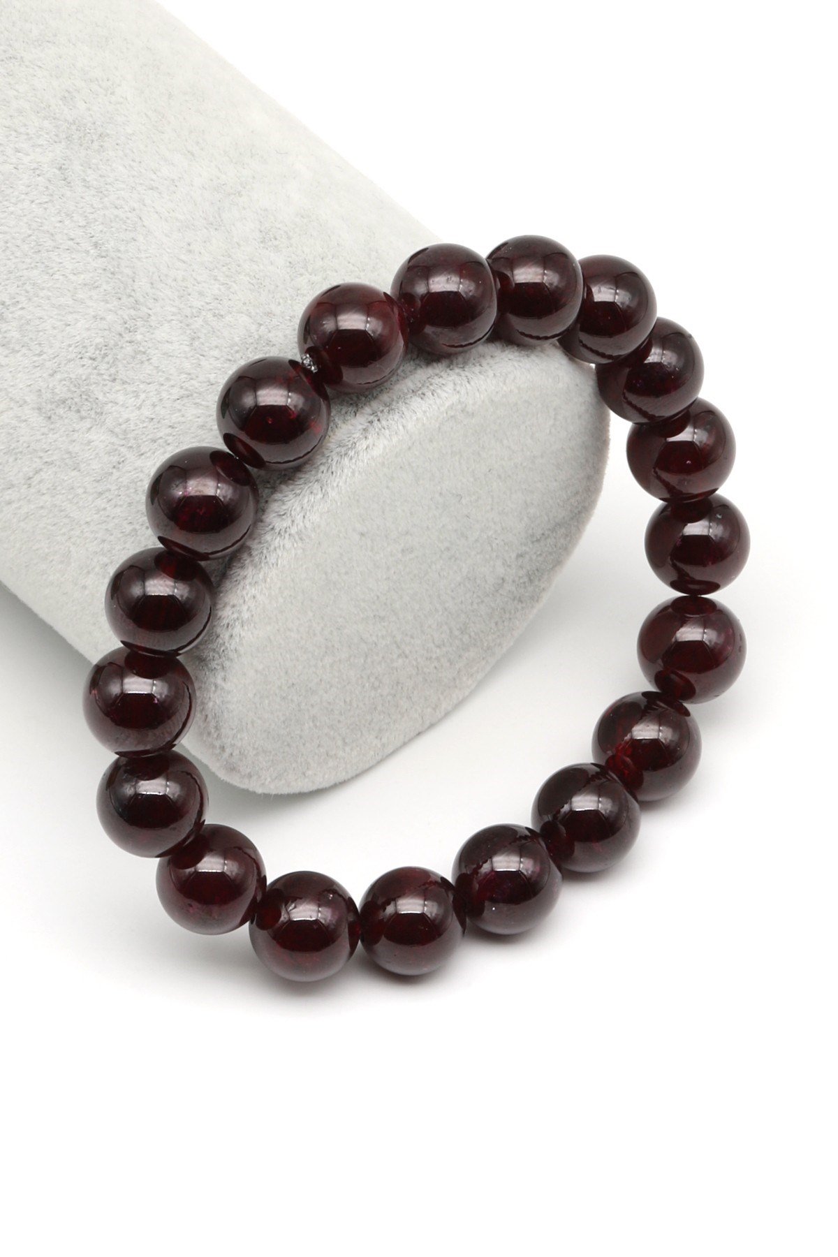 Mor Garnet Doğal Taş Bileklik 10 mm Küre Kesim - BLK-2098