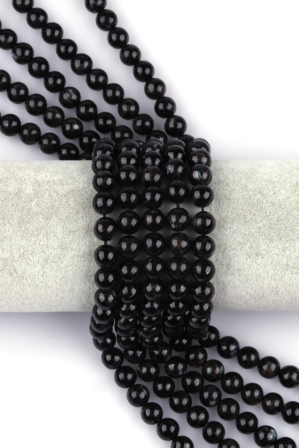 Nuummıte Doğal Taş Dizi 8 mm Küre Kesim