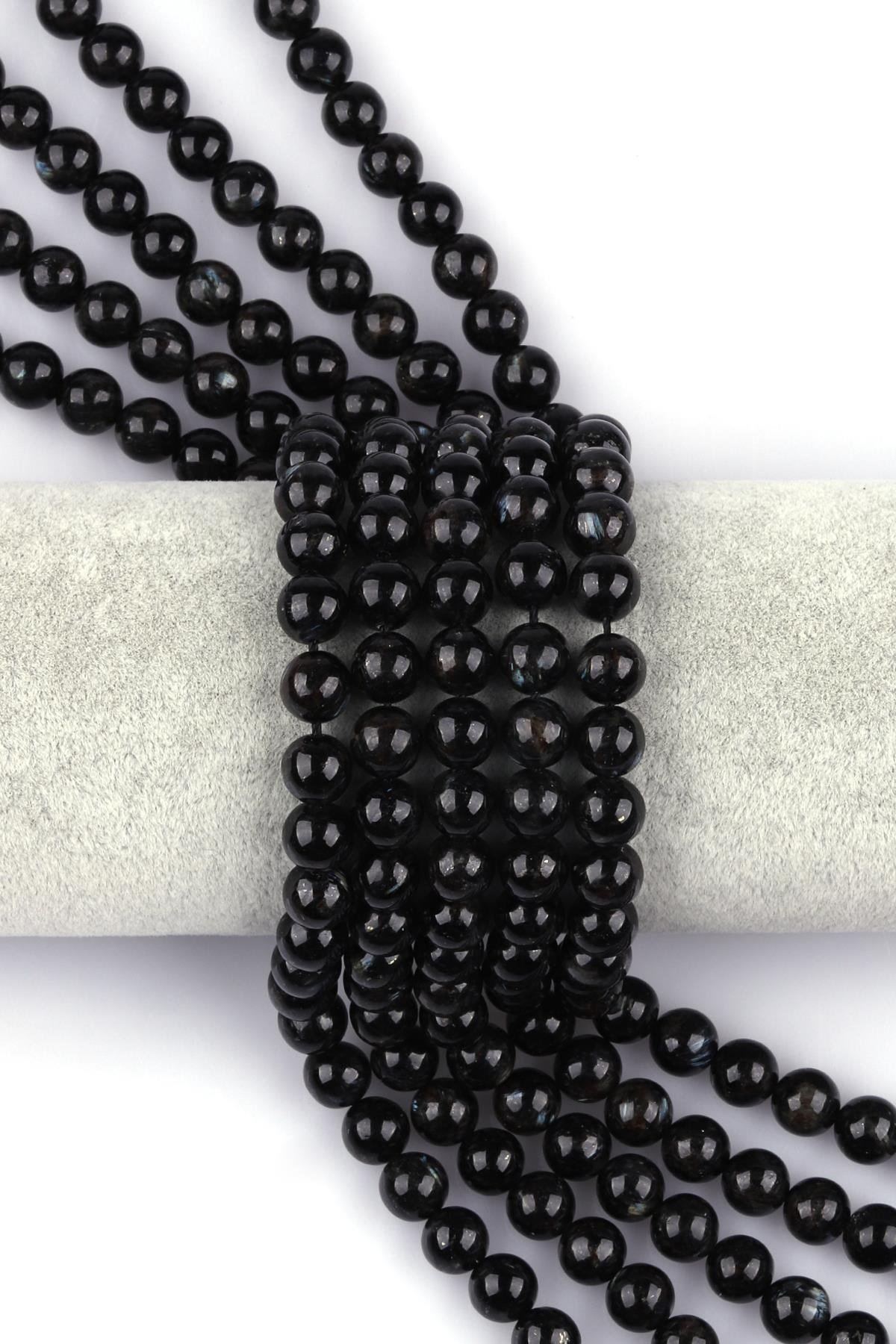 Nuummıte Doğal Taş Dizi 8 mm Küre Kesim