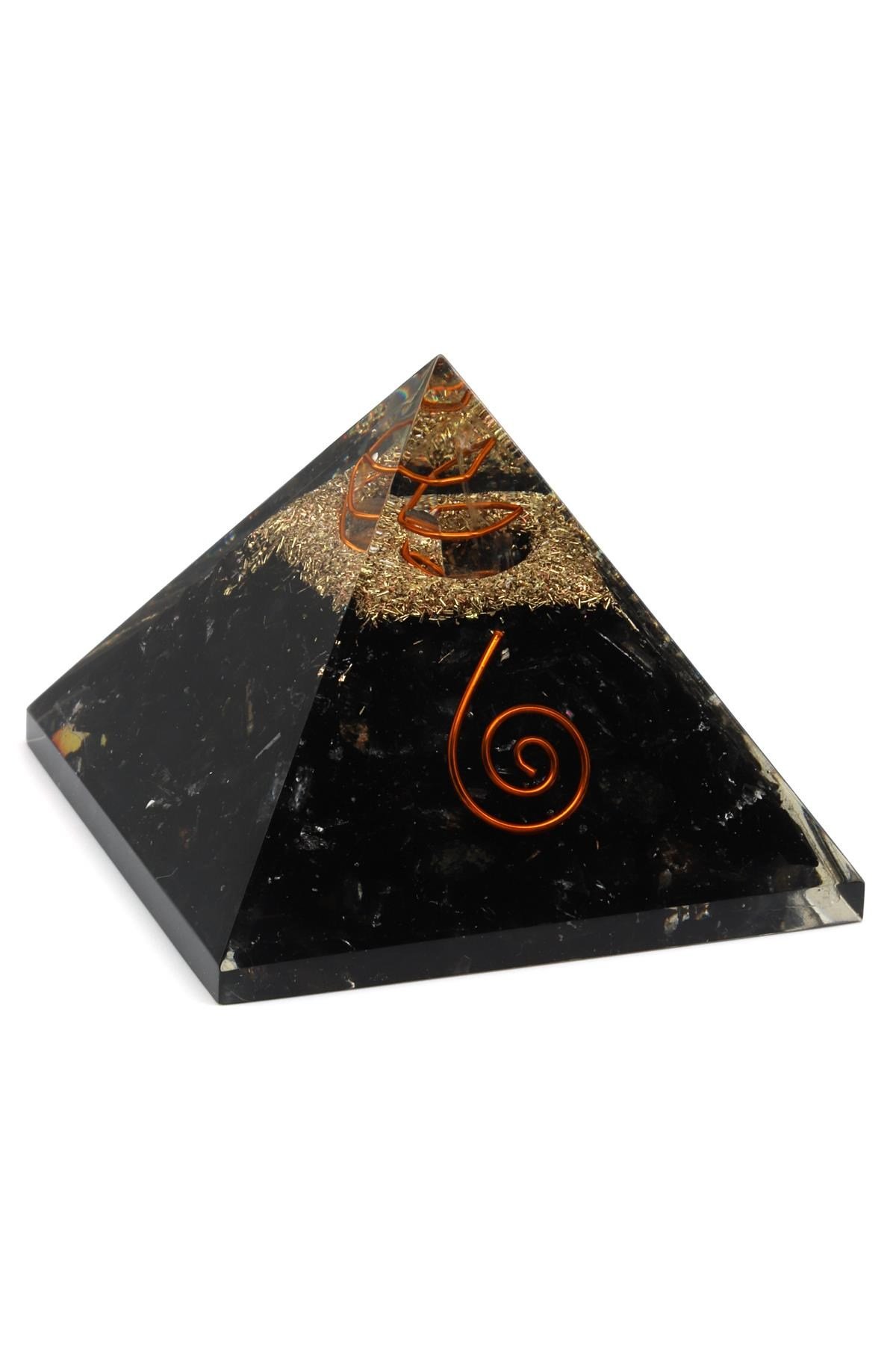Obsidyen Taşından Orgonit Piramit