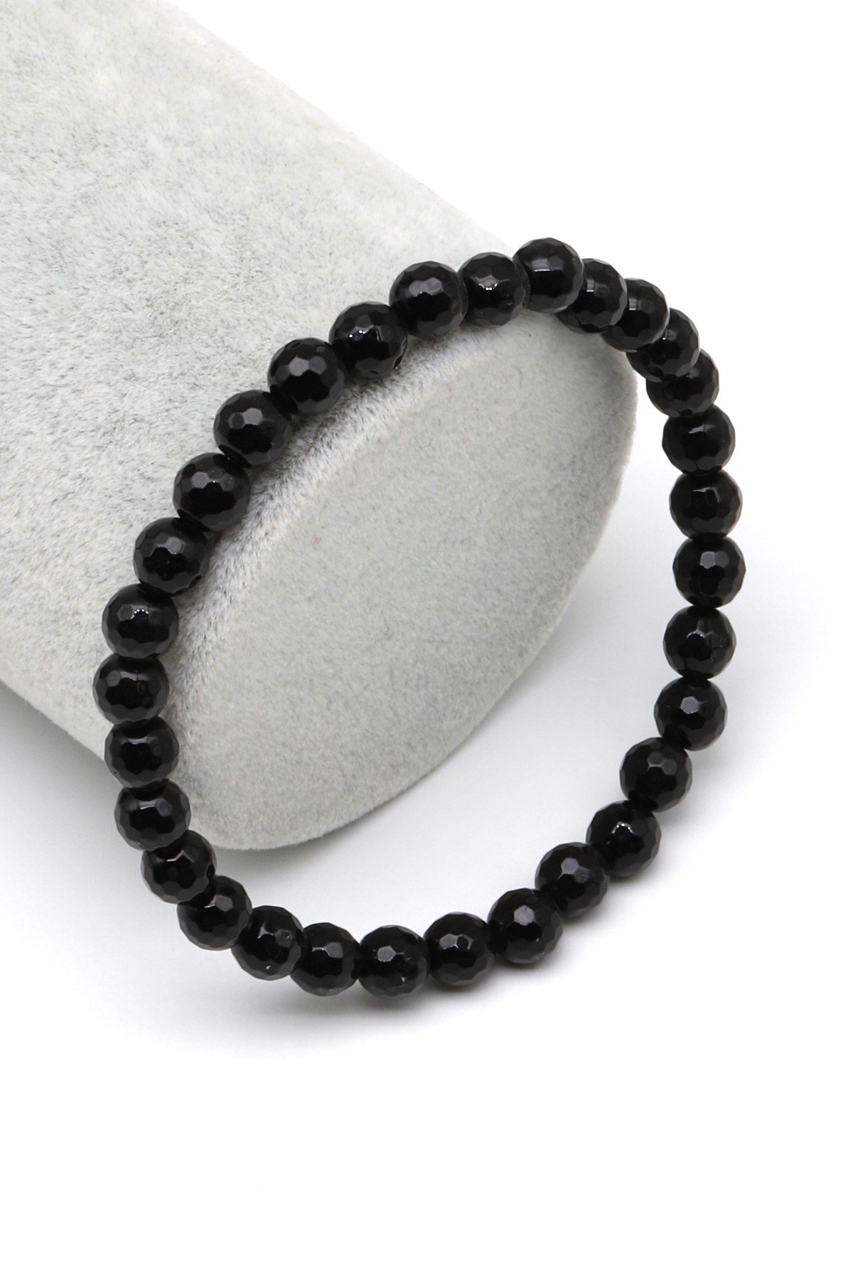 Oniks Doğal Taş Bileklik 6 mm Fasetli Kesim - BLK-2197