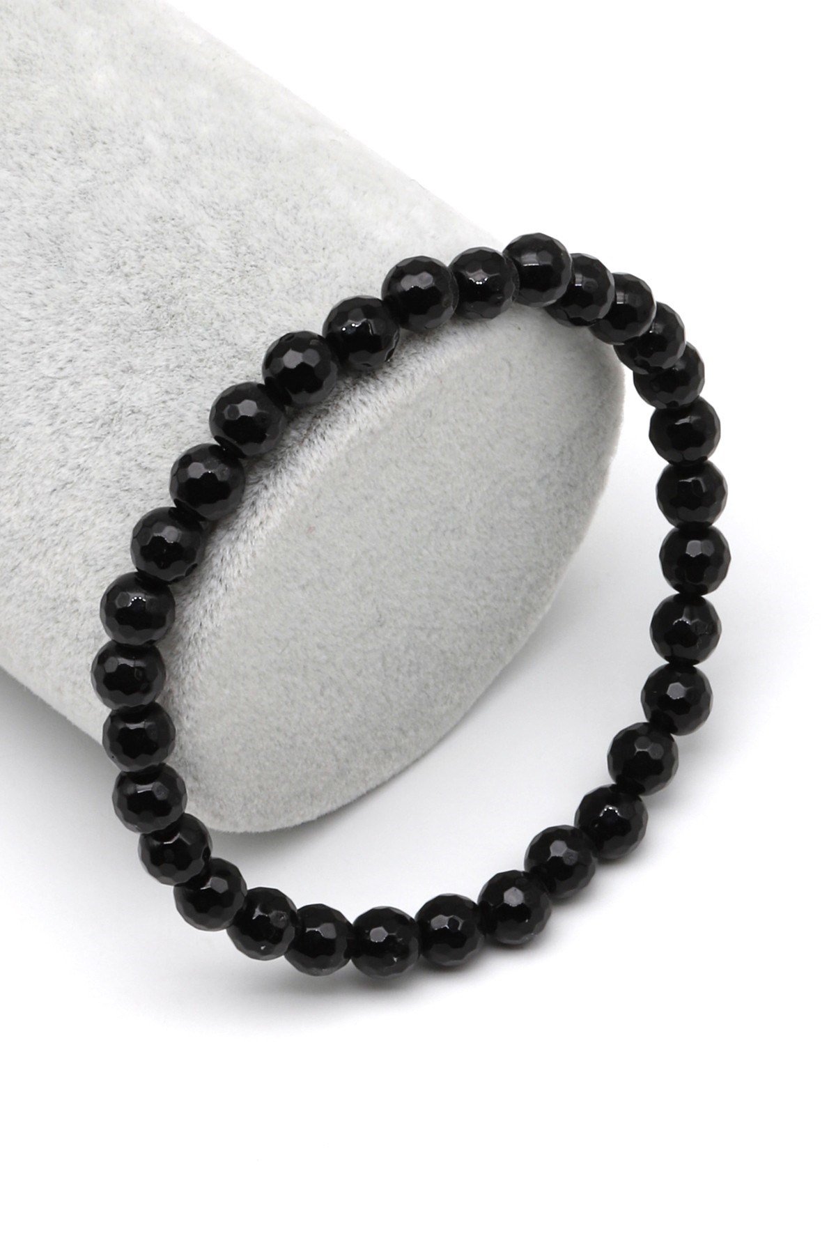 Oniks Doğal Taş Bileklik 6 mm Fasetli Kesim - BLK-2197