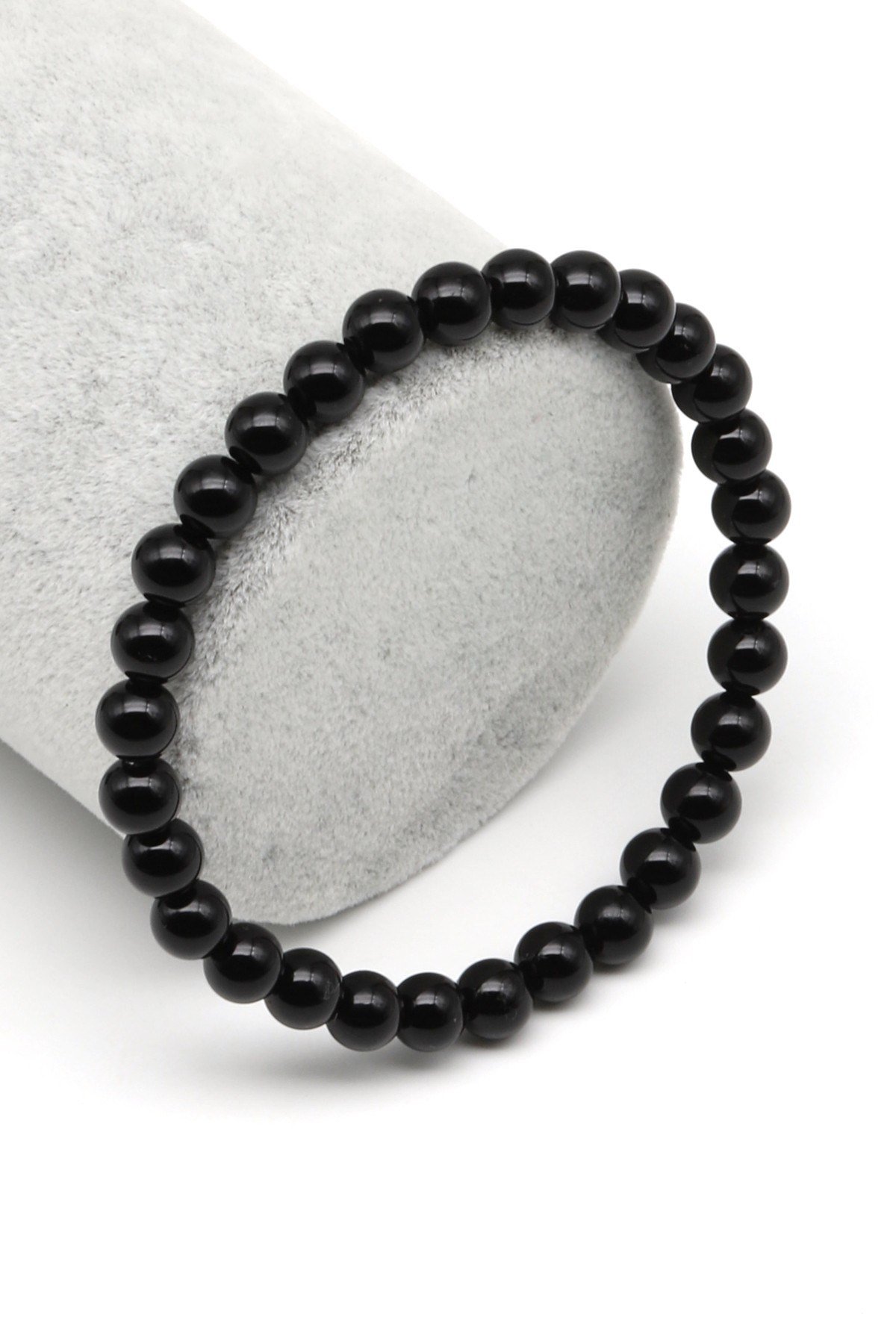 Oniks Doğal Taş Bileklik 6 mm Küre Kesim - BLK-2300