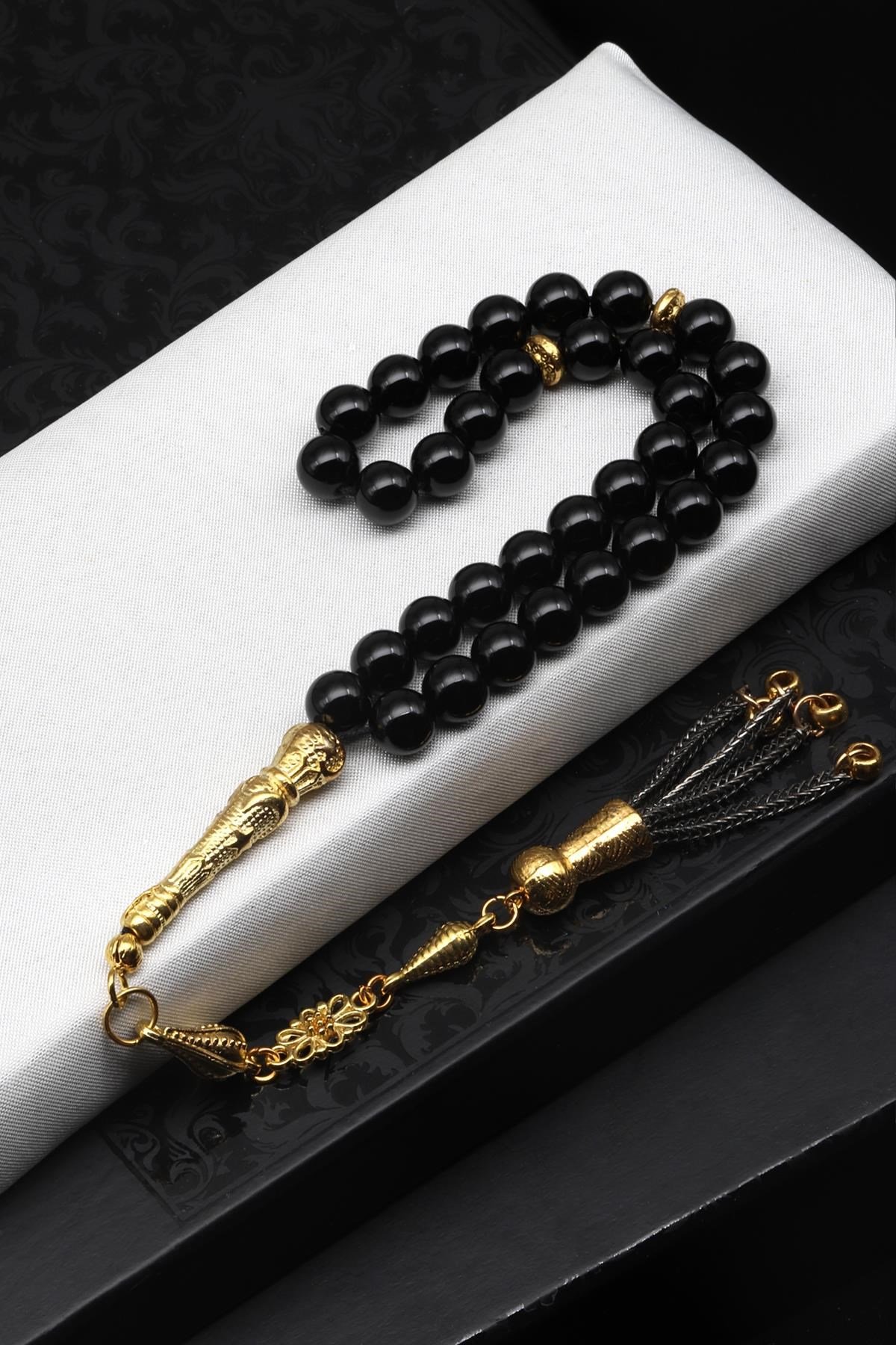 Oniks Doğal Taş Tesbih 8 mm Küre Kesim