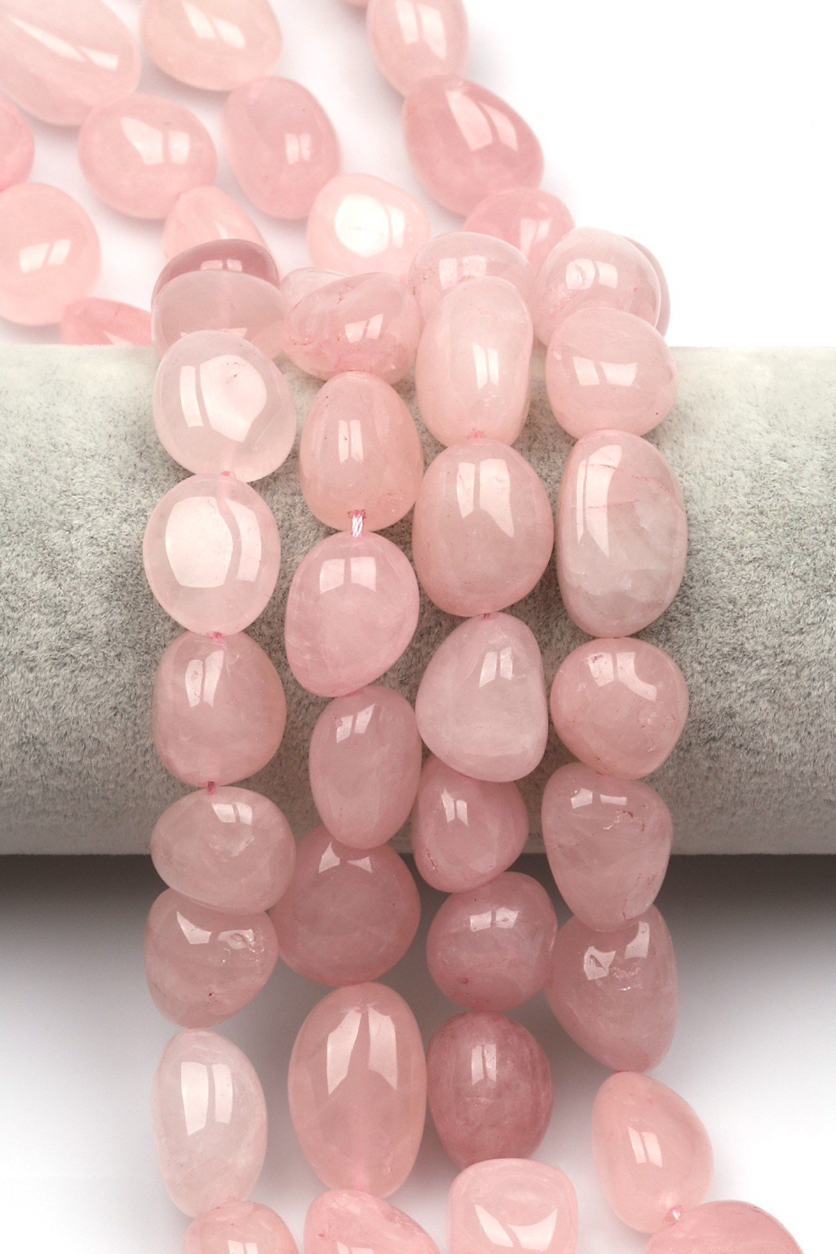 Pembe Kuvars Doğal Taş Dizi 11 x 14 mm Özel Kesim - DZ-0872
