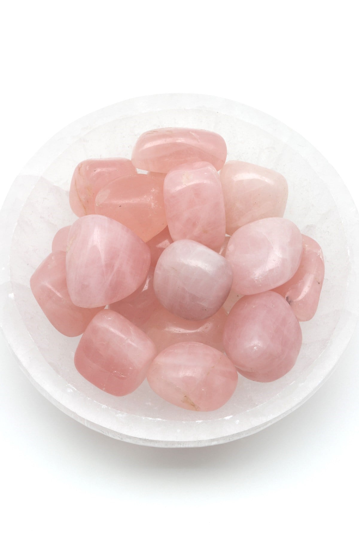 Pembe Kuvars Doğal Taş Tamburlanmış Parça - Tımbıl - TMB-0188