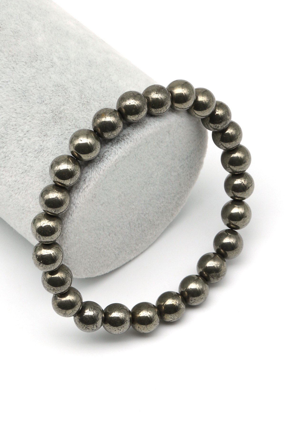 Pirit Doğal Taş Bileklik 8 mm Küre Kesim - BLK-2514