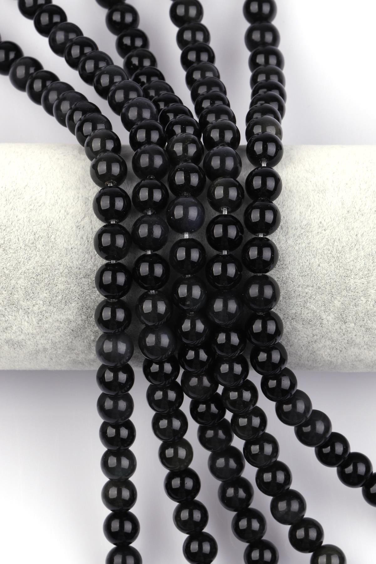 Rainbow Obsidyen Doğal Taş Dizi 8 mm Küre Kesim