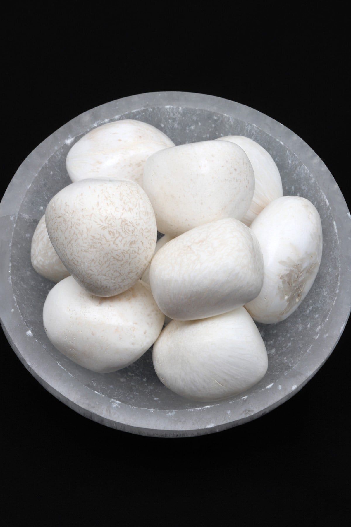 Scolecite Doğal Taş Tamburlanmış Parça - Tımbıl