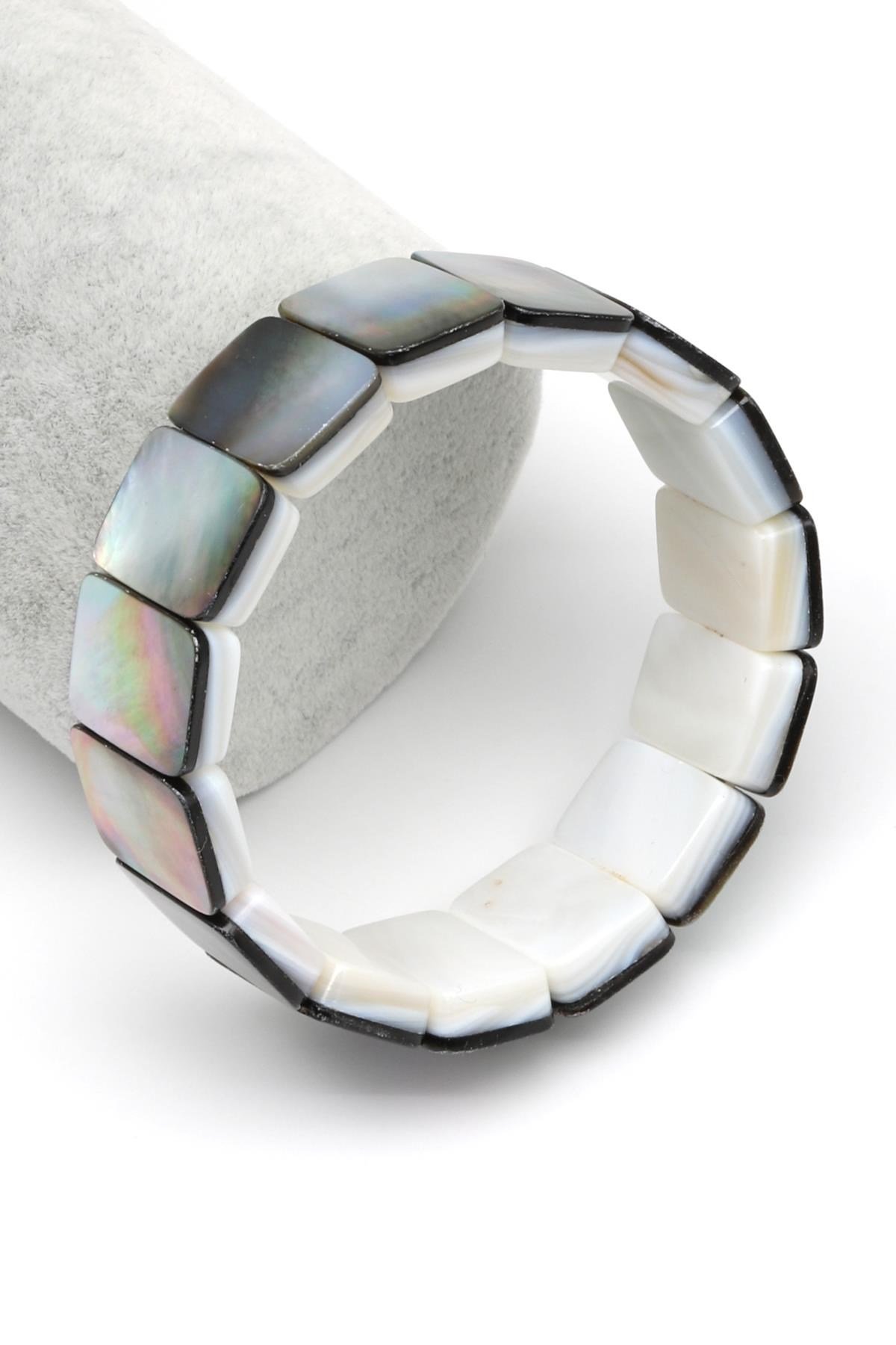 Sedef Doğal Taş Bileklik 13 x 18 mm Özel Kesim
