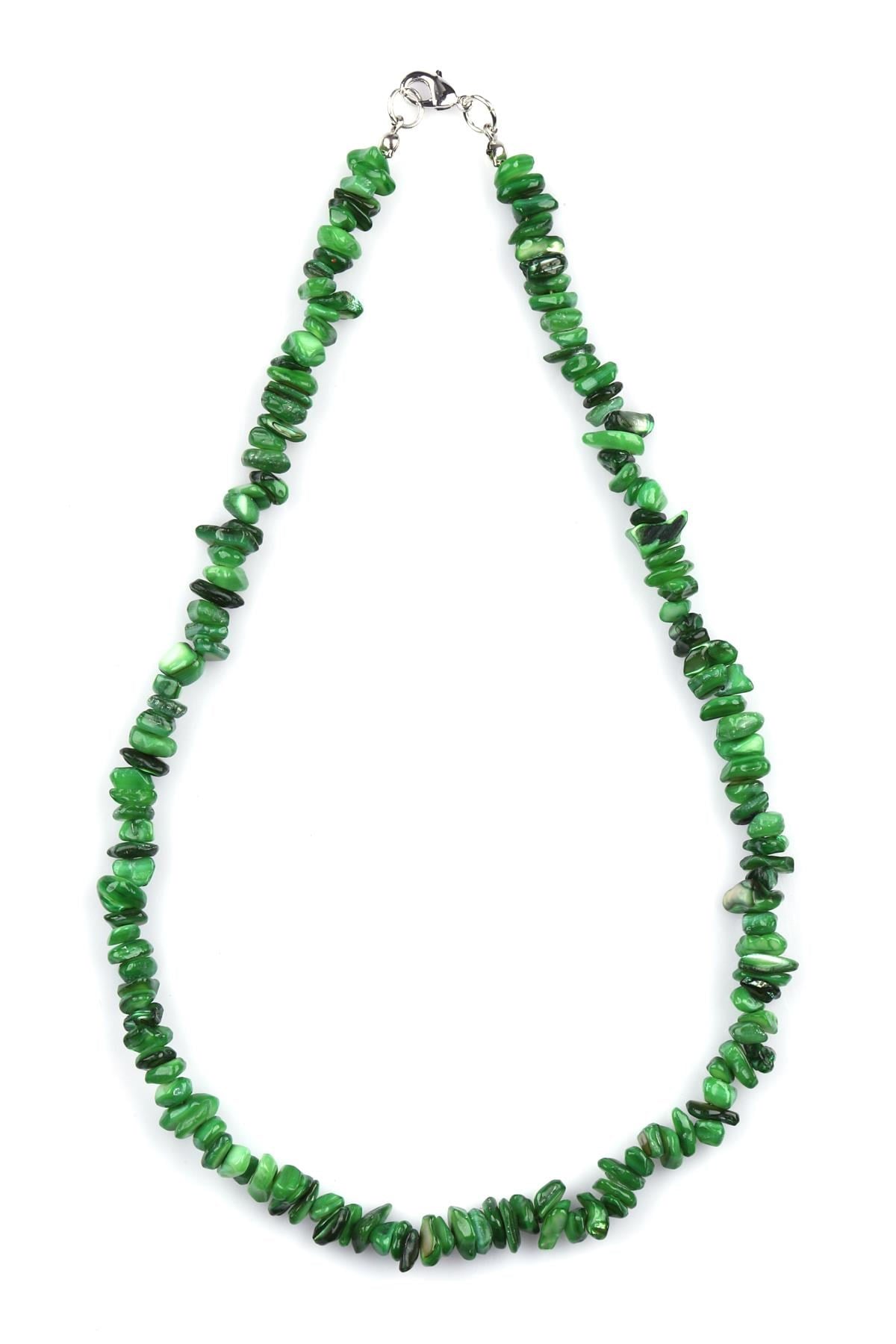 Sedef Doğal Taş Kırık Taş Kolye