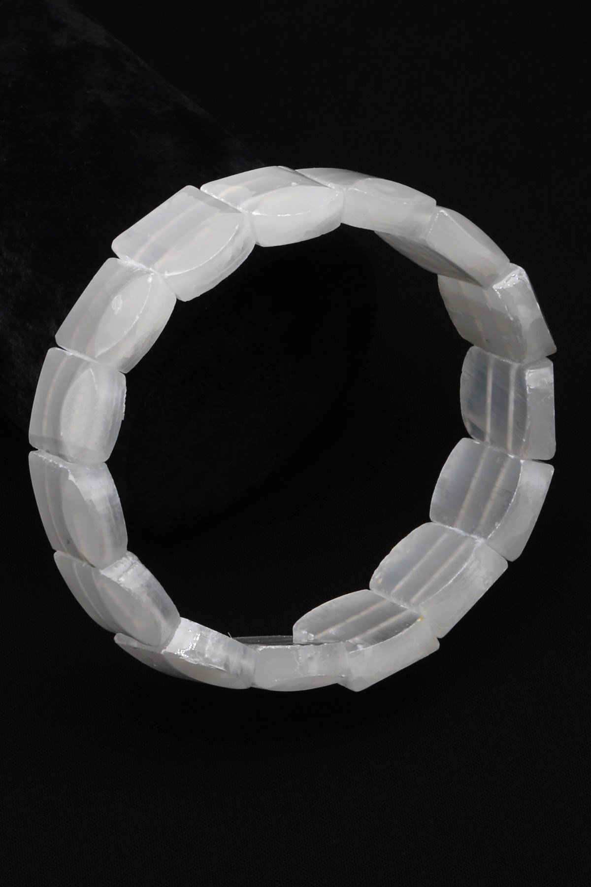 Selenit Doğal Taş Bileklik 14 x 22 mm Özel Kesim - BLK-2321
