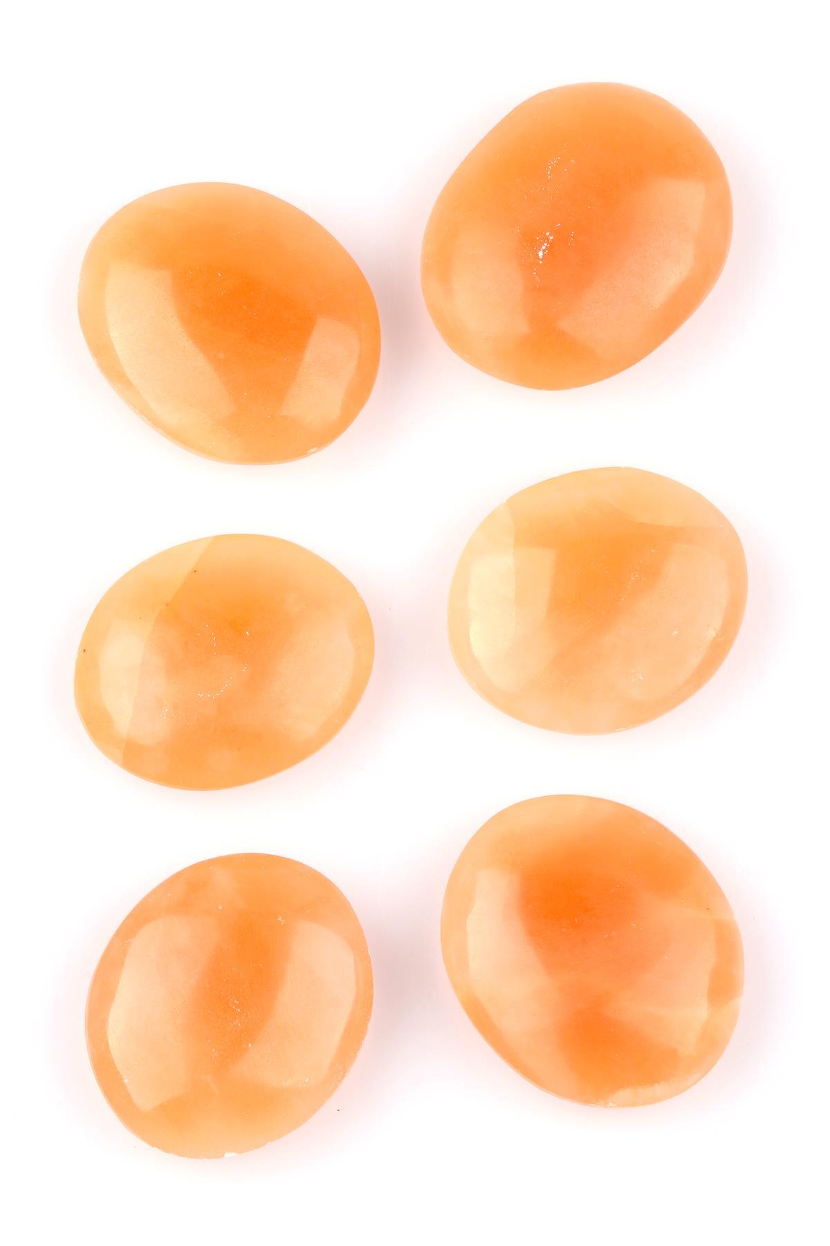 Selenit Oval Doğal Taş - Masaj Taşı