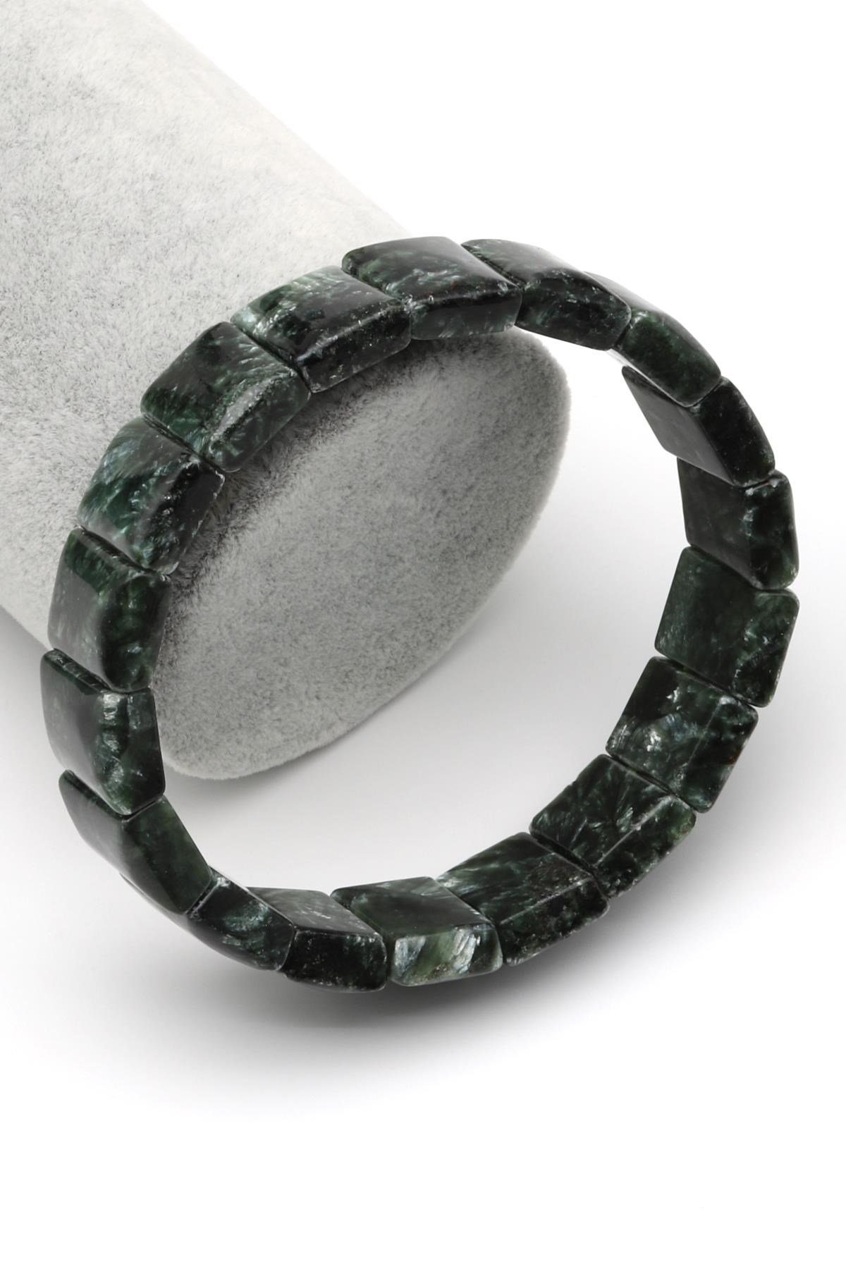 Serafinit Doğal Taş Bileklik 11 x 16 mm Özel Kesim