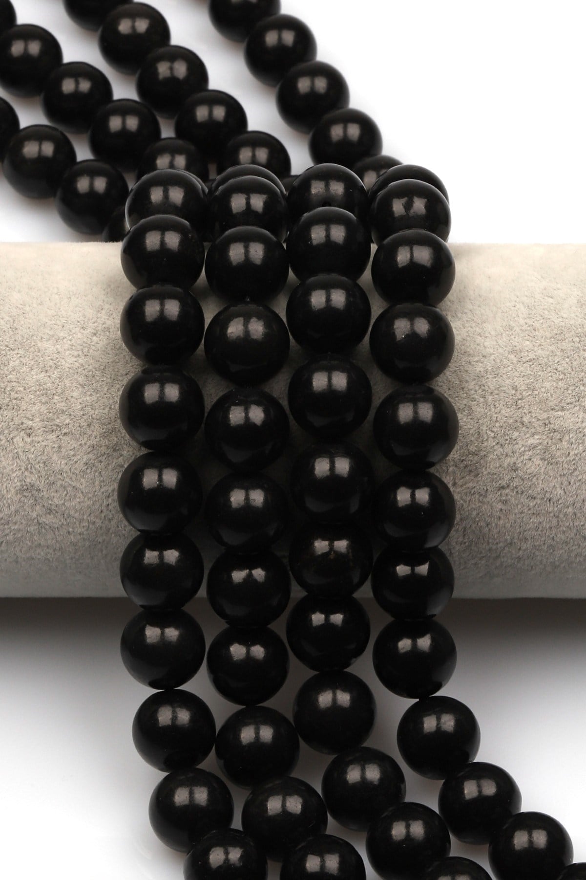 Shungite Doğal Taş Dizi 12 mm Küre Kesim - DZ-1093