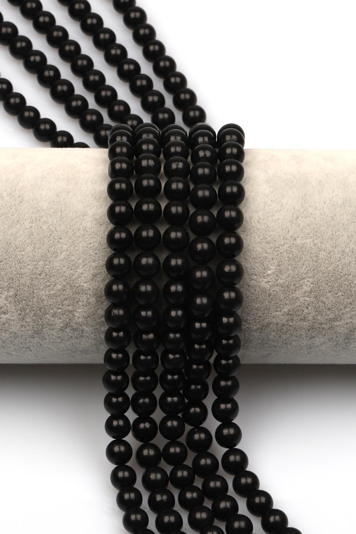 Shungite Doğal Taş Dizi 6 mm Küre Kesim