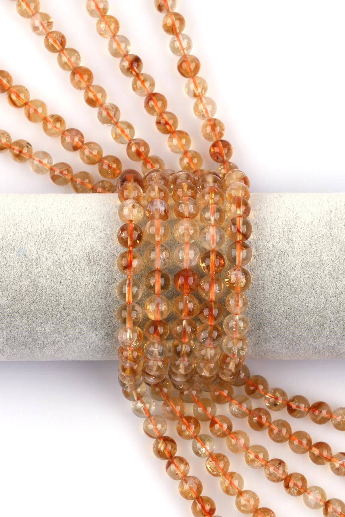 Sitrin ( AA Kalite ) Doğal Taş Dizi 8 mm Küre Kesim