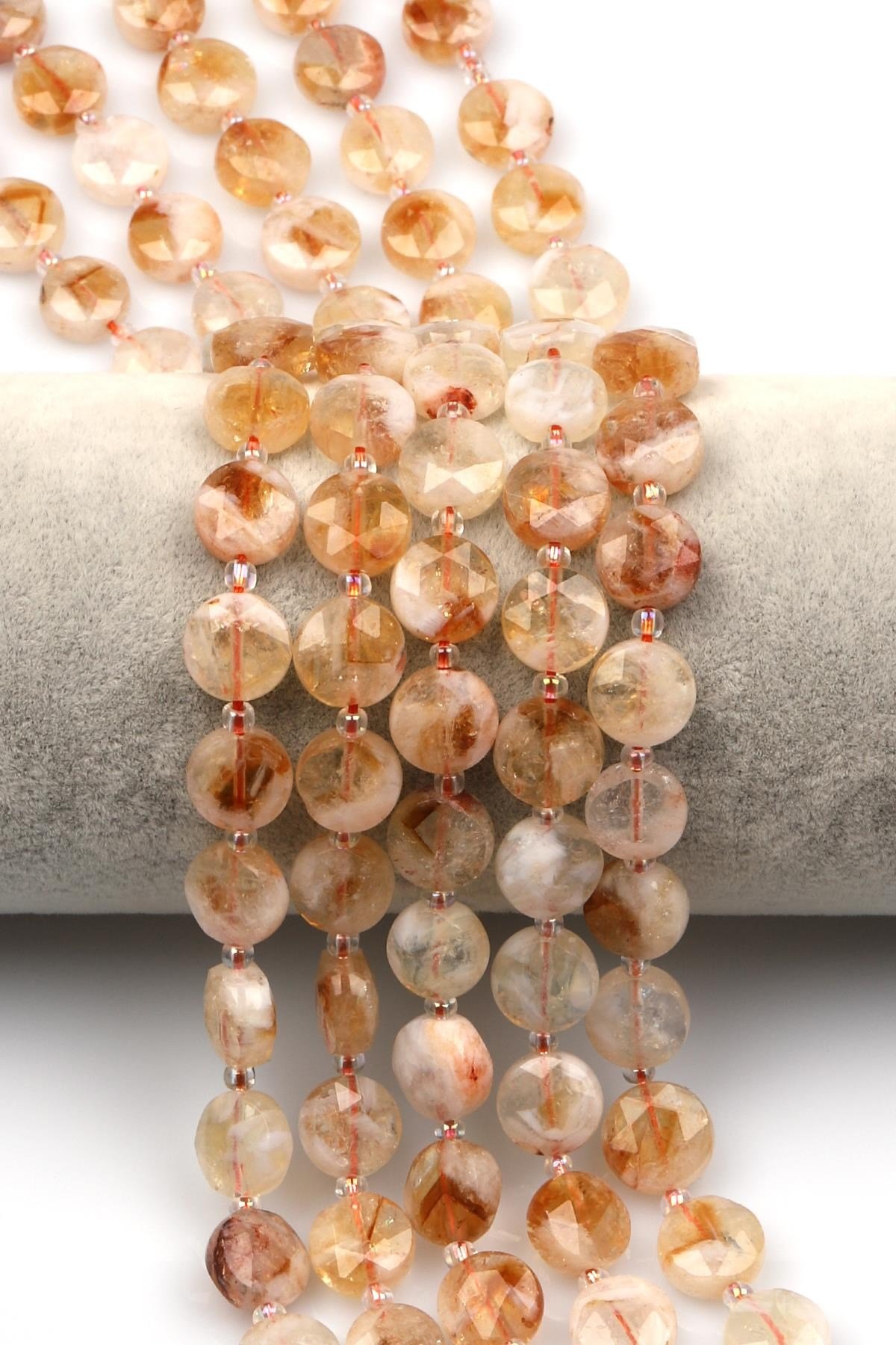 Sitrin Doğal Taş Dizi 5 x 10 mm Yassı Kesim