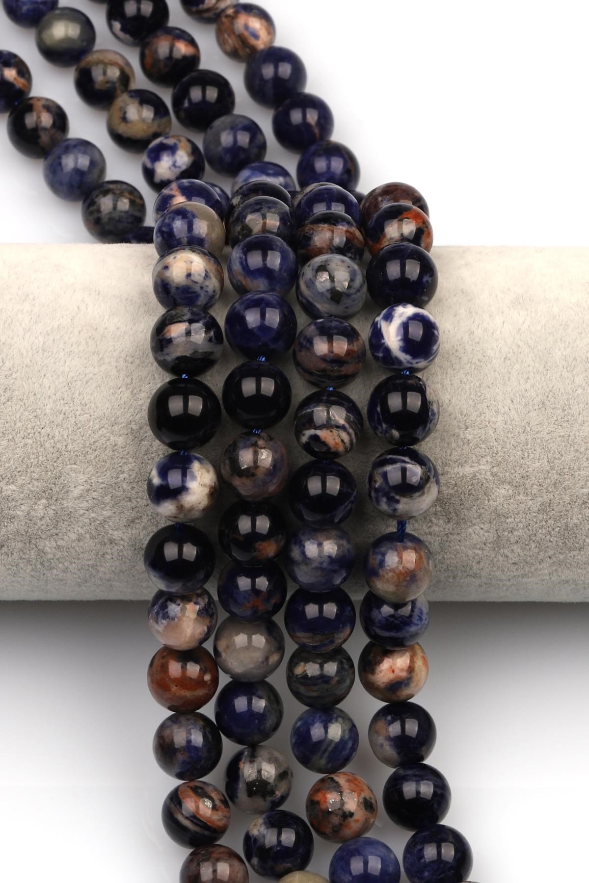Sodalit (A Kalite) Doğal Taş Dizi 10 mm Küre Kesim