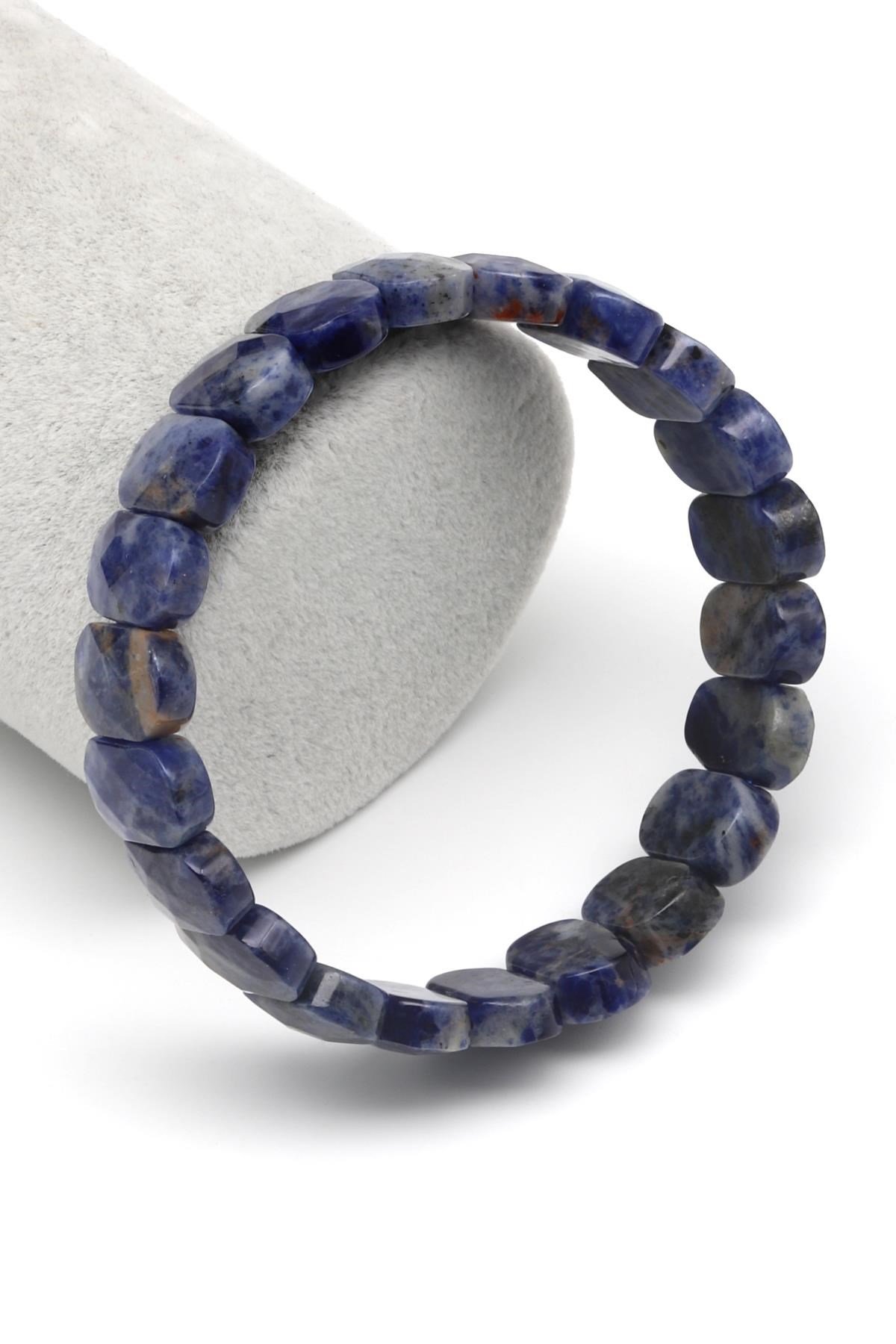 Sodalit Doğal Taş Bileklik 10 x 14 mm Özel Kesim