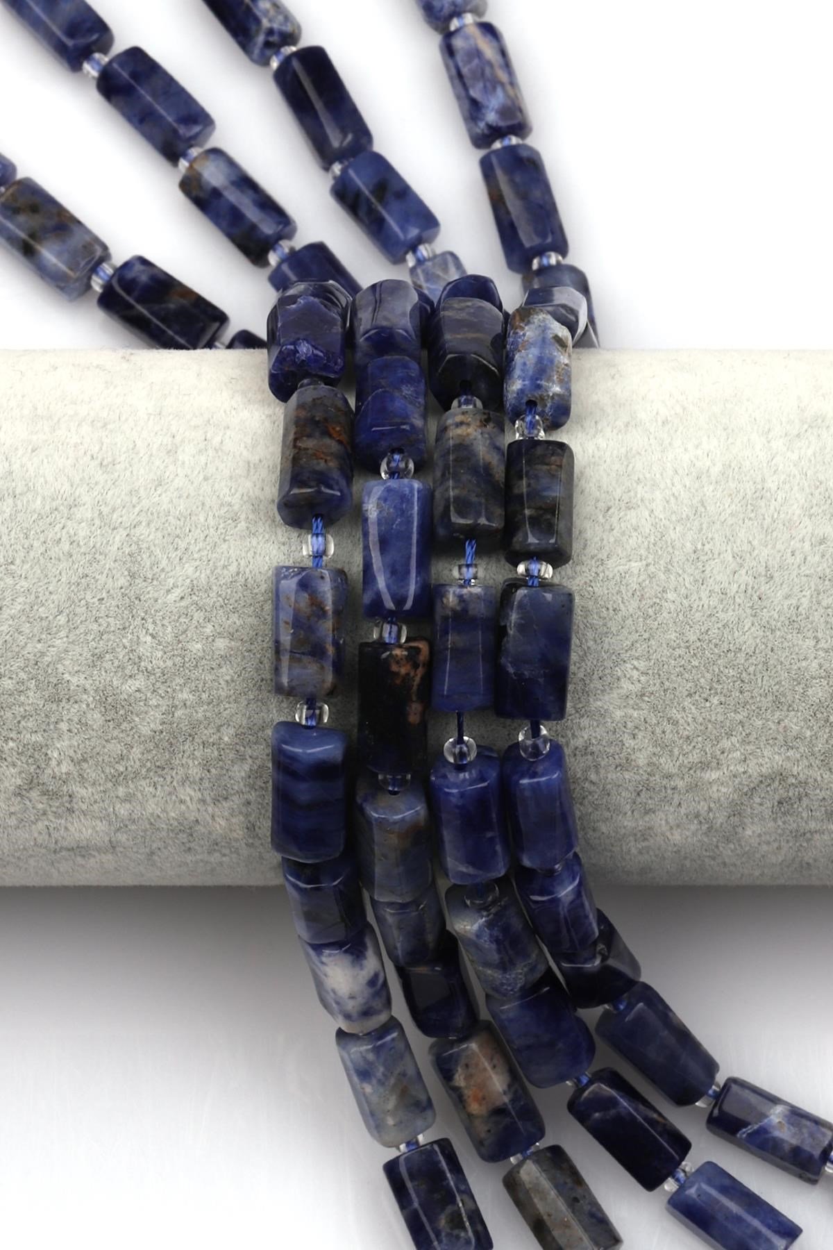 Sodalit Doğal Taş Dizi 7 x 12 mm Boru Kesim