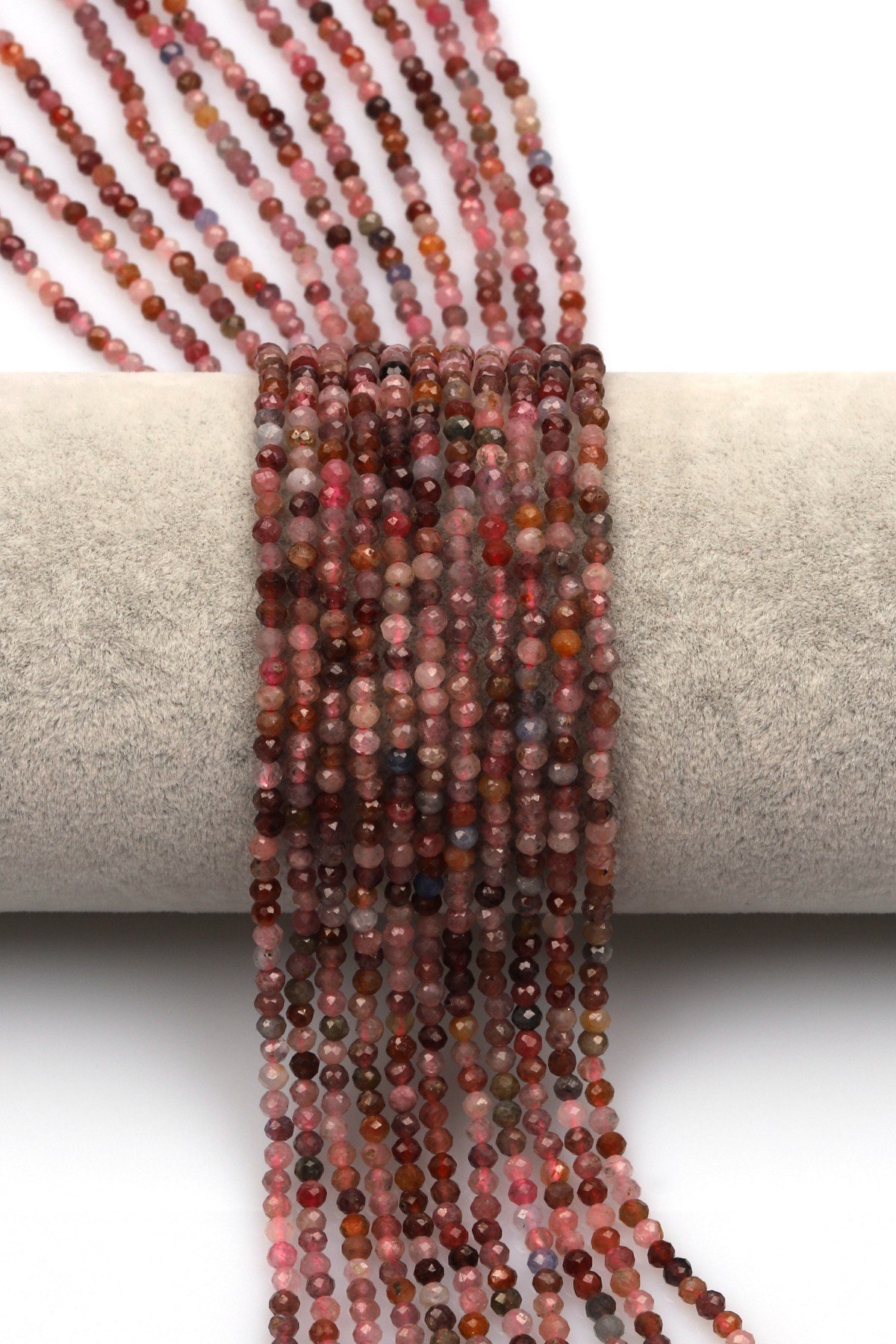 Spinel Doğal Taş Dizi 3 mm Fasetli Küre Kesim - DZ-1302